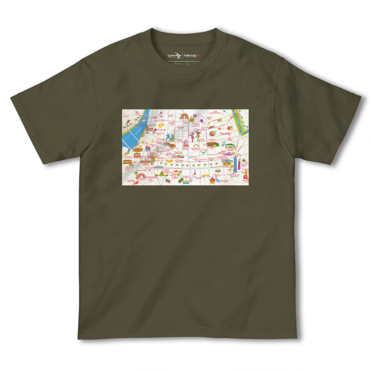 【台北(台湾)】イラストマップTシャツ