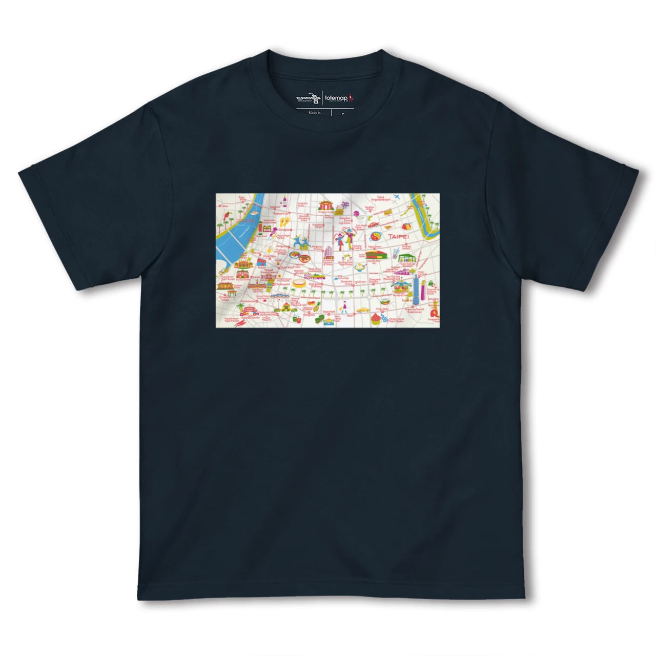 【台北(台湾)】イラストマップTシャツ