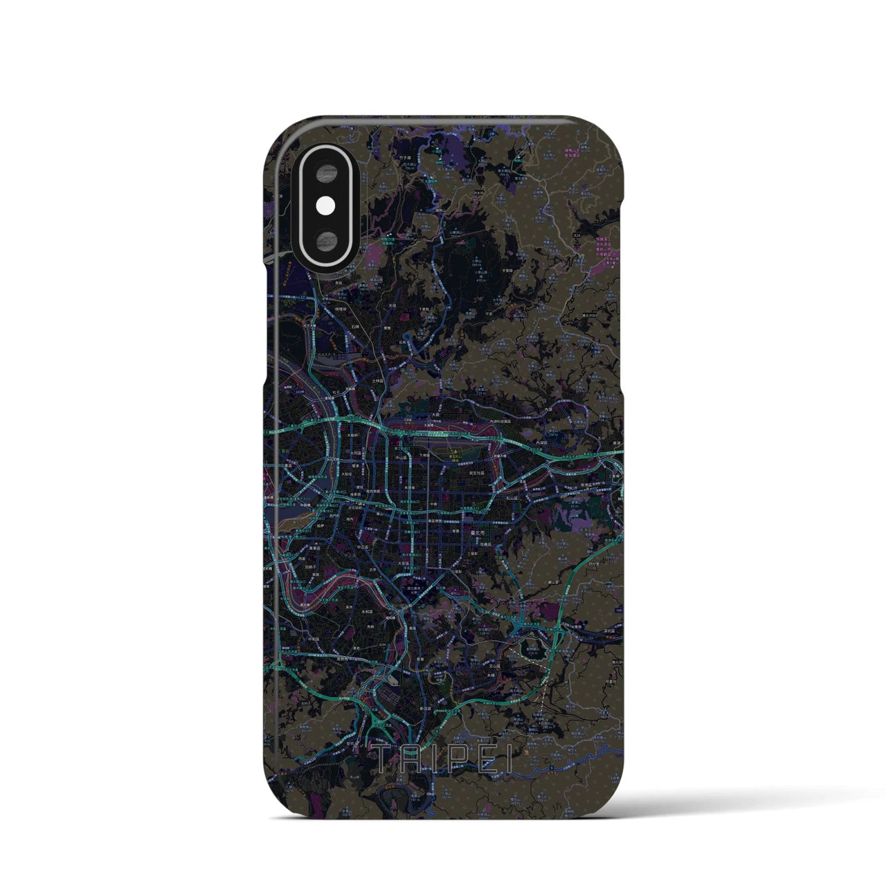 【台北(台湾)】地図柄iPhoneケース(バックカバータイプ)