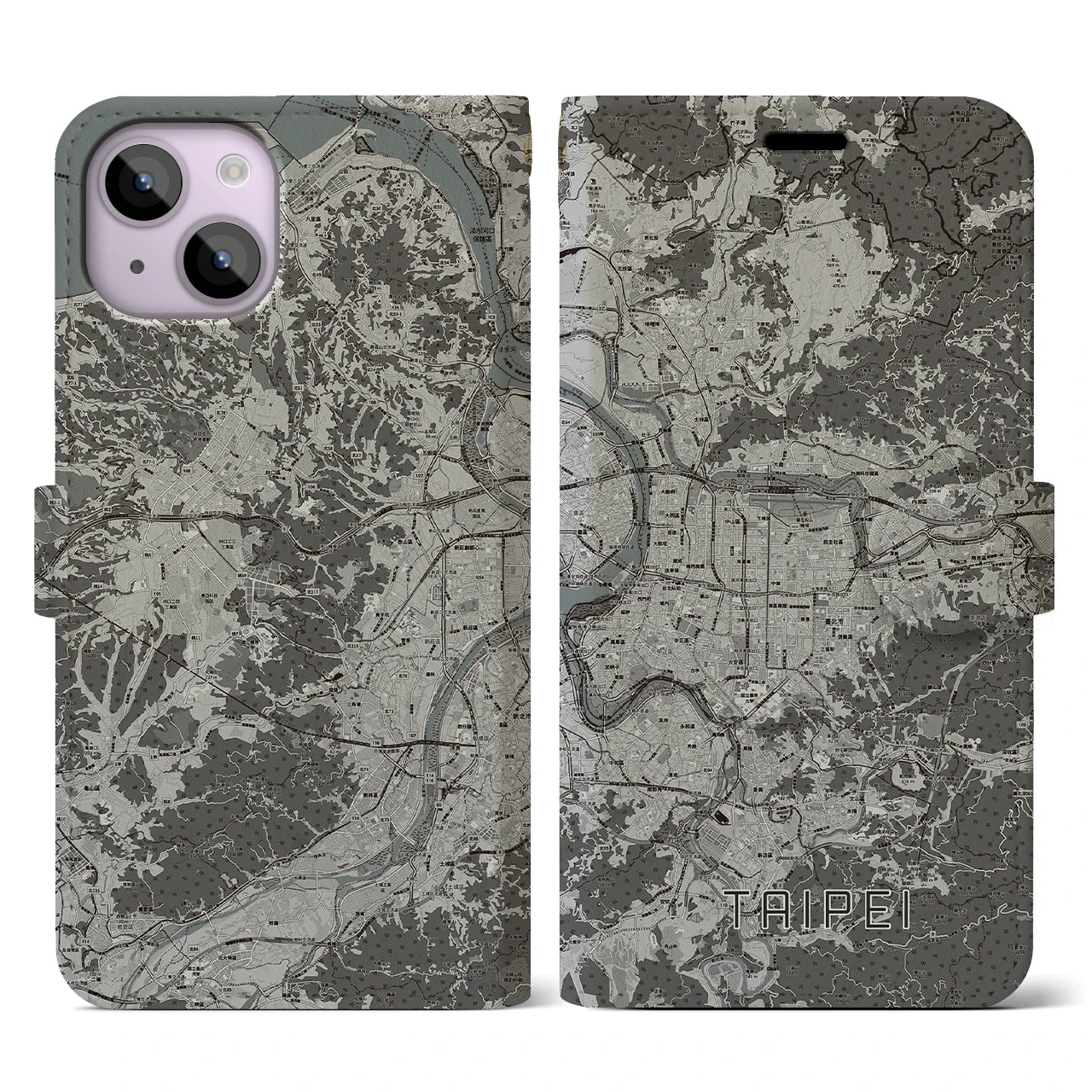 【台北(台湾)】地図柄iPhoneケース(手帳タイプ)