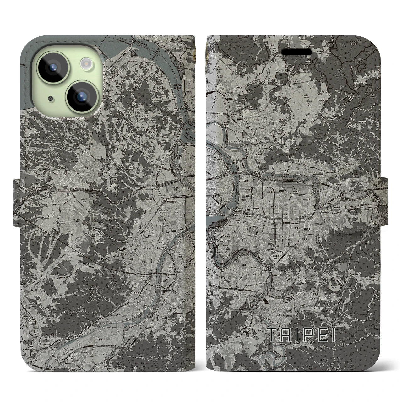 【台北(台湾)】地図柄iPhoneケース(手帳タイプ)