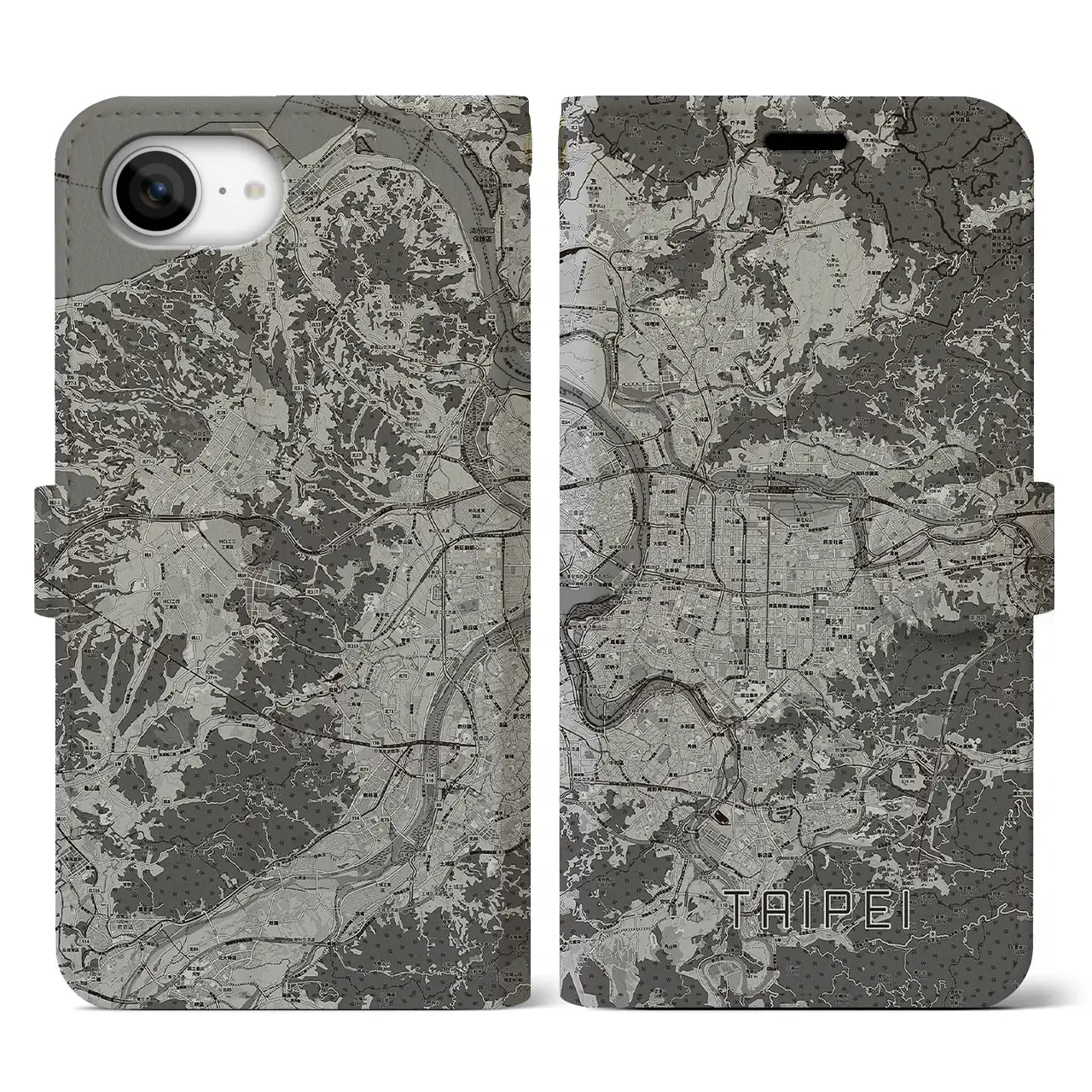 【台北(台湾)】地図柄iPhoneケース(手帳タイプ)