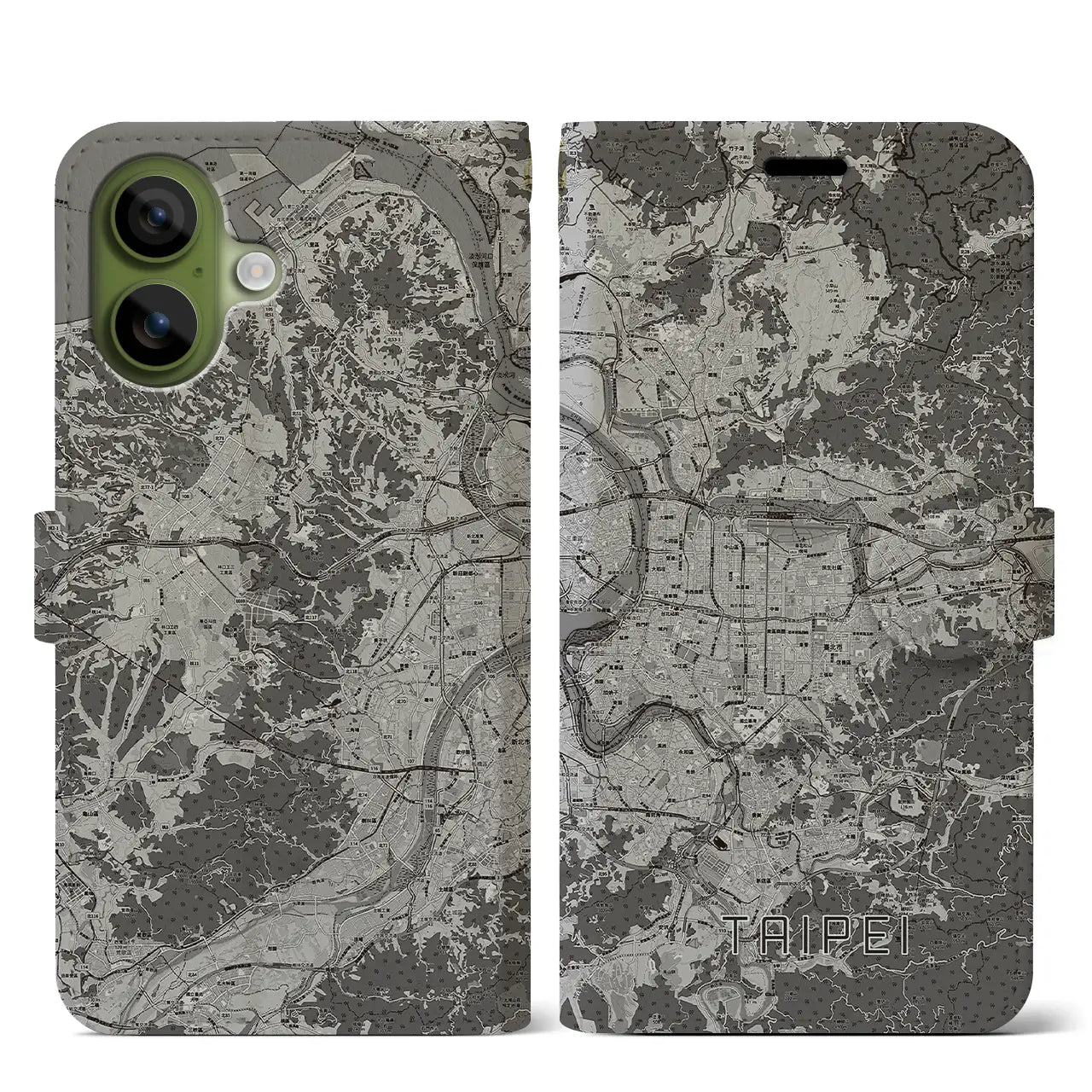 【台北(台湾)】地図柄iPhoneケース(手帳タイプ)