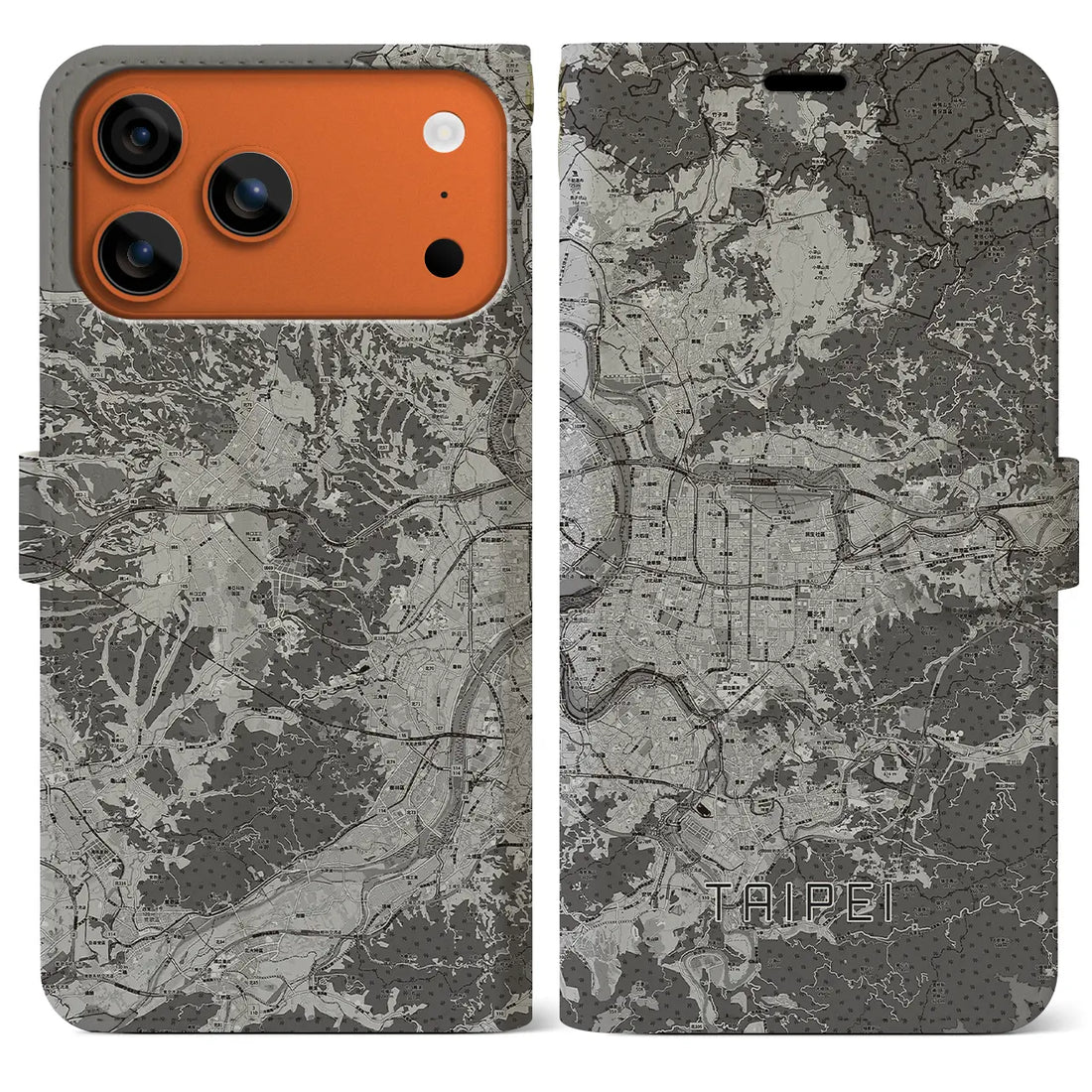 【台北(台湾)】地図柄iPhoneケース(手帳タイプ)