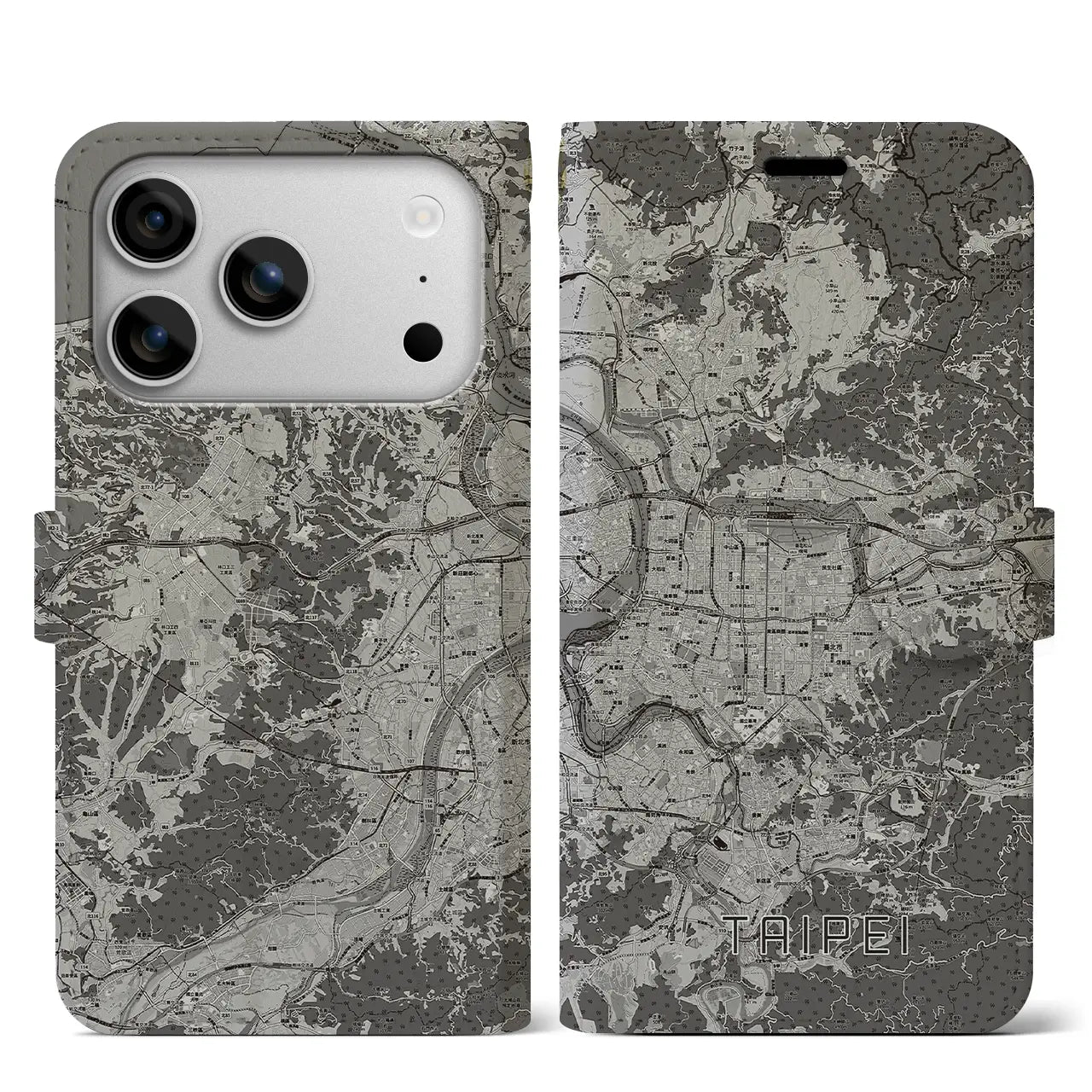 【台北(台湾)】地図柄iPhoneケース(手帳タイプ)