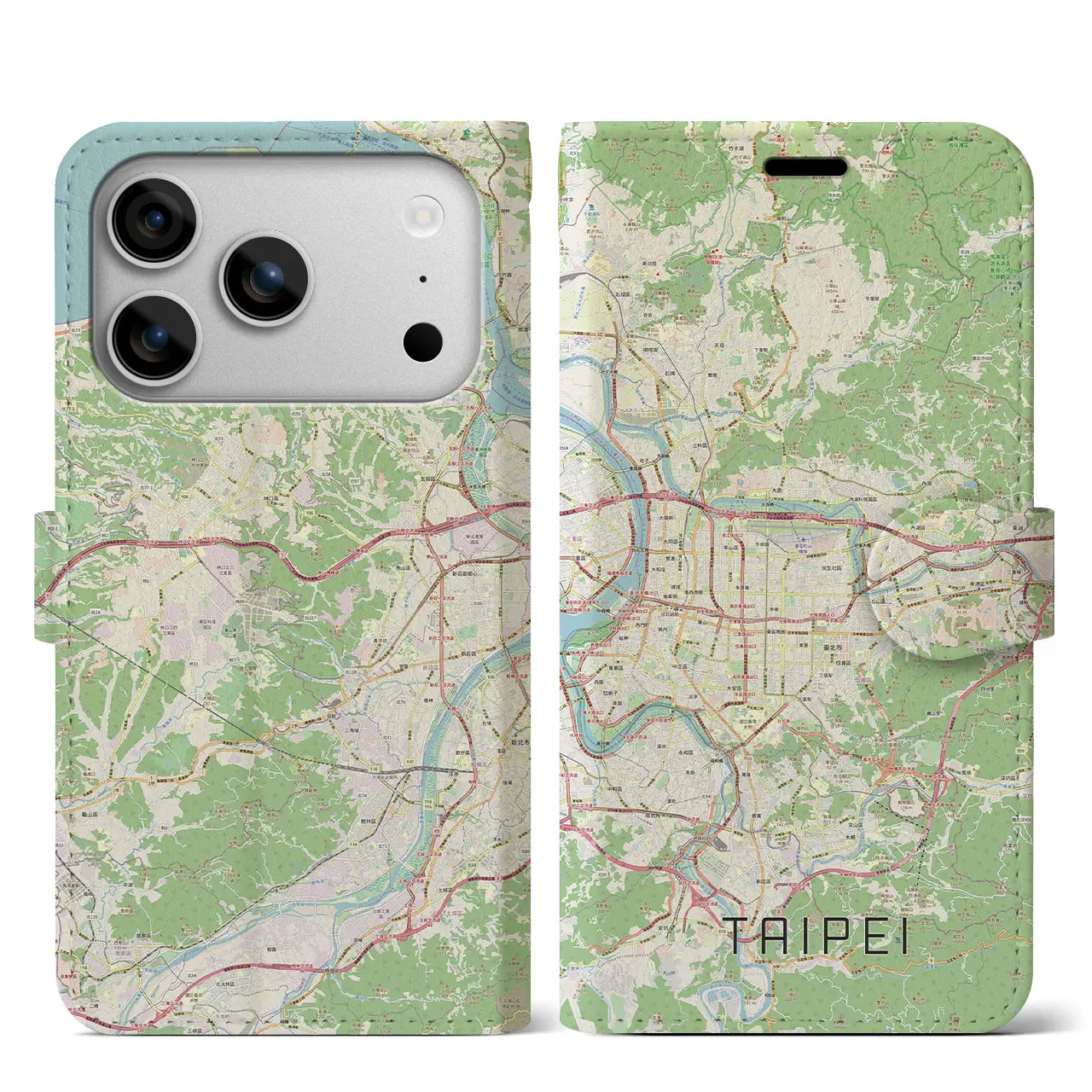 【台北(台湾)】地図柄iPhoneケース(手帳タイプ)