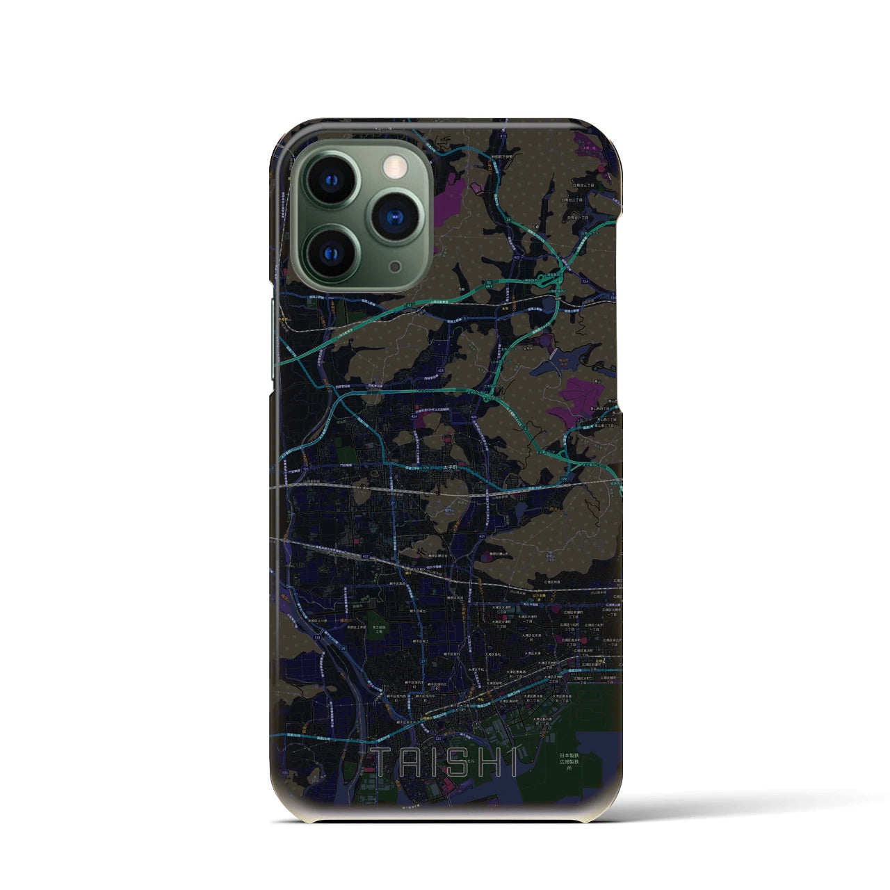 【太子(兵庫県)】地図柄iPhoneケース(バックカバータイプ)