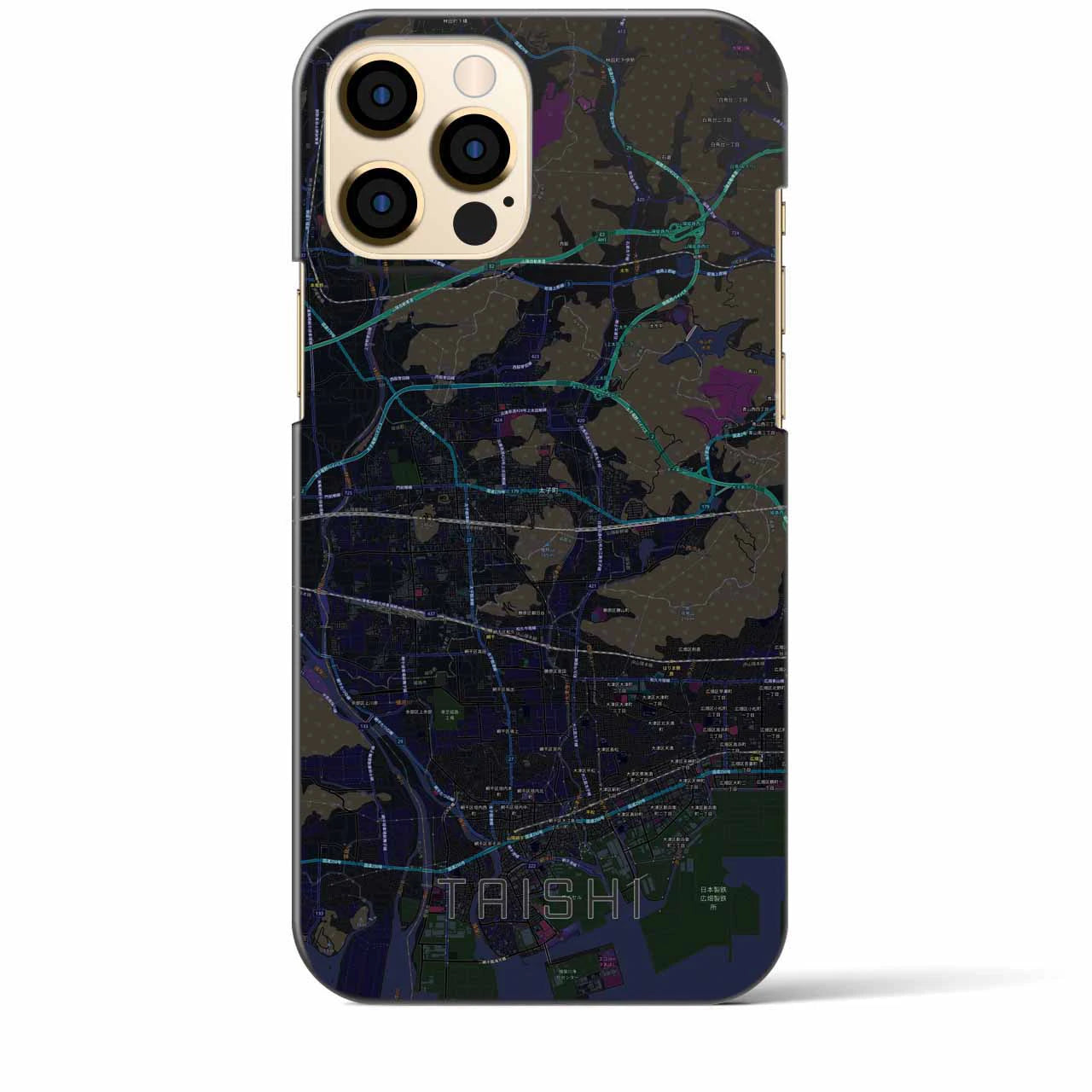 【太子(兵庫県)】地図柄iPhoneケース(バックカバータイプ)