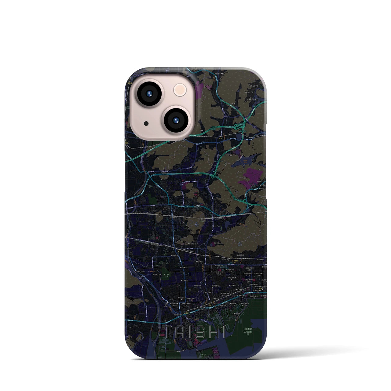 【太子(兵庫県)】地図柄iPhoneケース(バックカバータイプ)