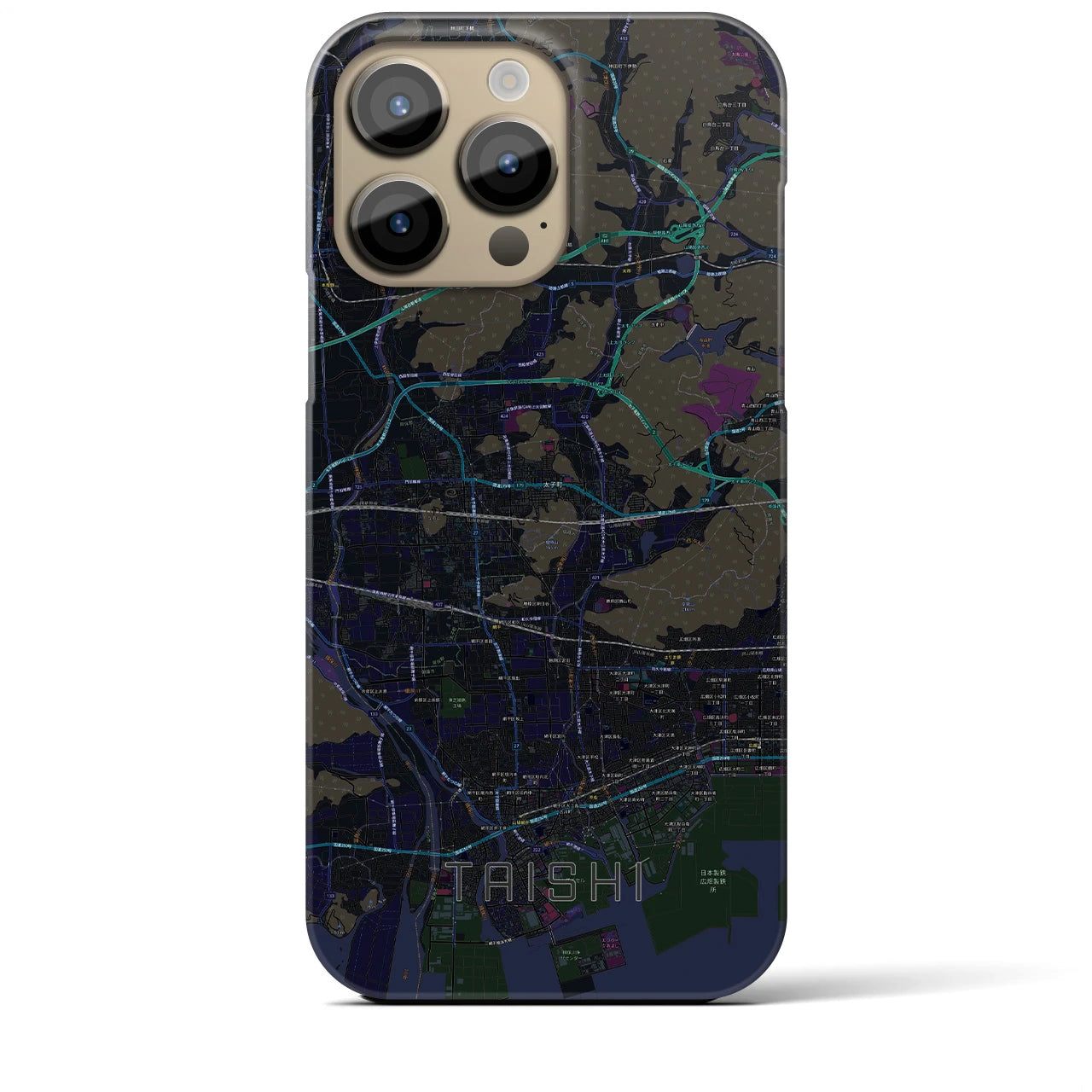 【太子(兵庫県)】地図柄iPhoneケース(バックカバータイプ)