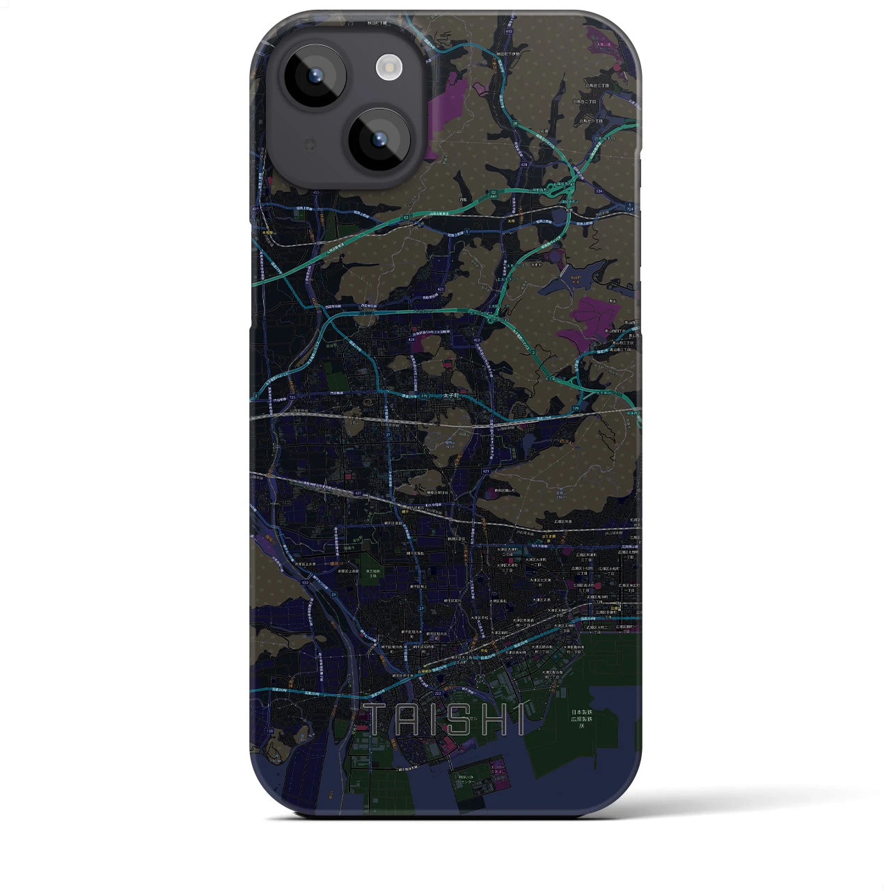 【太子(兵庫県)】地図柄iPhoneケース(バックカバータイプ)