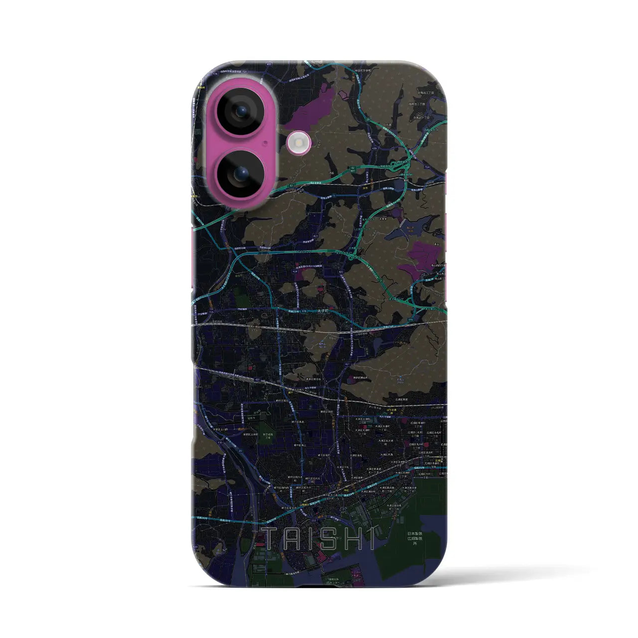 【太子(兵庫県)】地図柄iPhoneケース(バックカバータイプ)