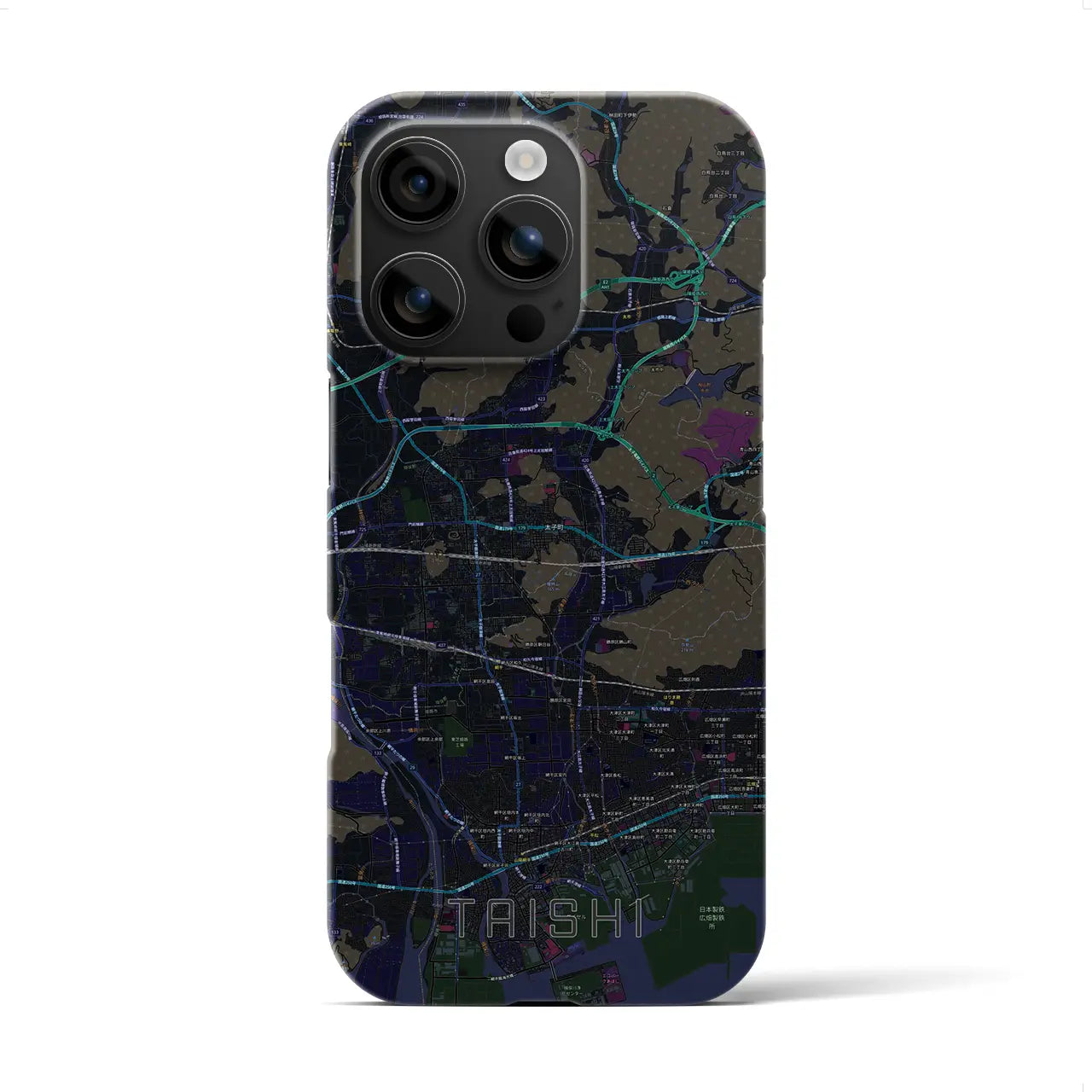 【太子(兵庫県)】地図柄iPhoneケース(バックカバータイプ)