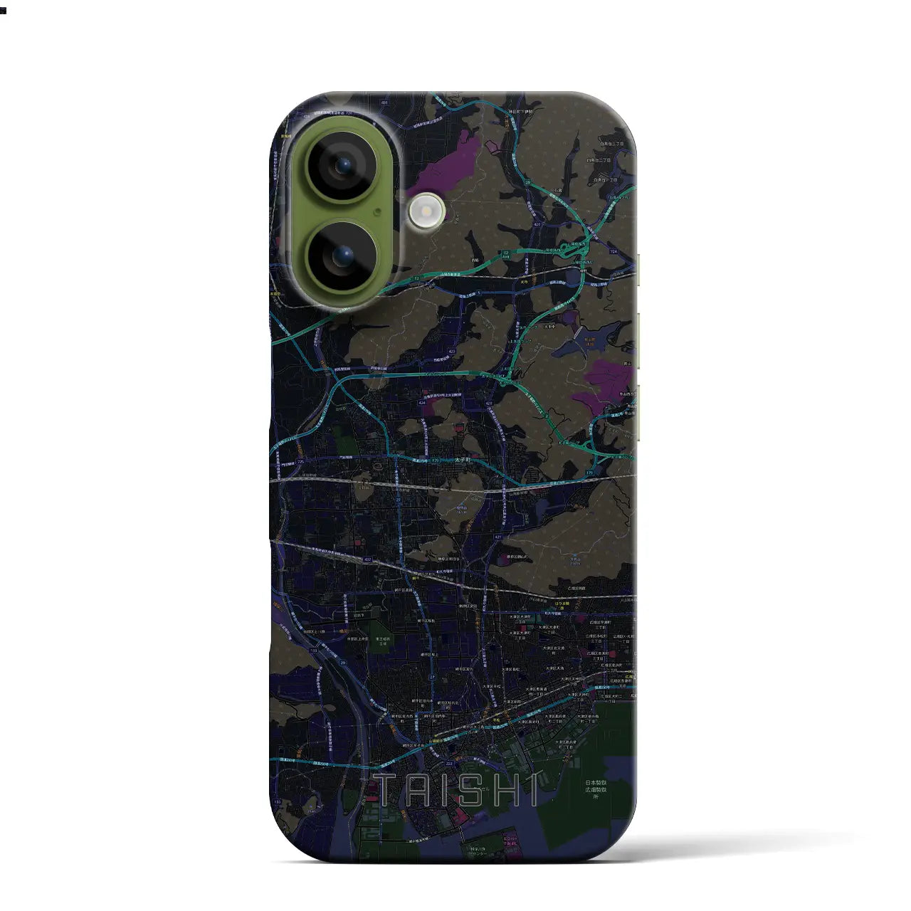 【太子(兵庫県)】地図柄iPhoneケース(バックカバータイプ)