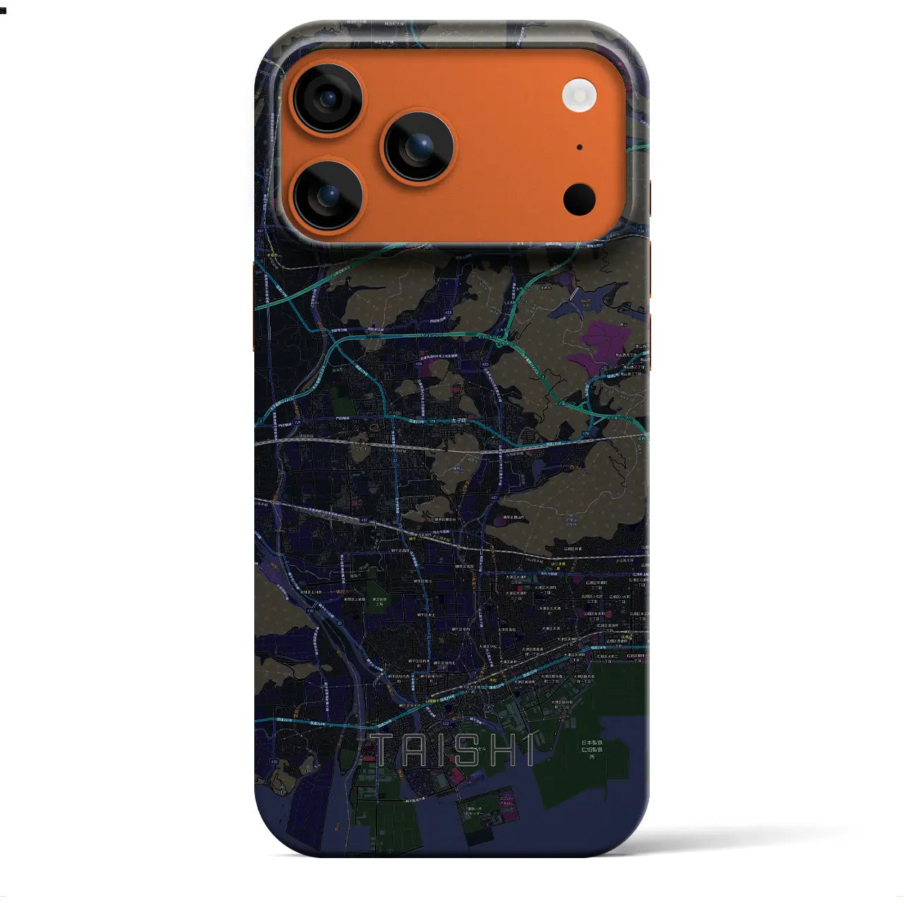 【太子(兵庫県)】地図柄iPhoneケース(バックカバータイプ)