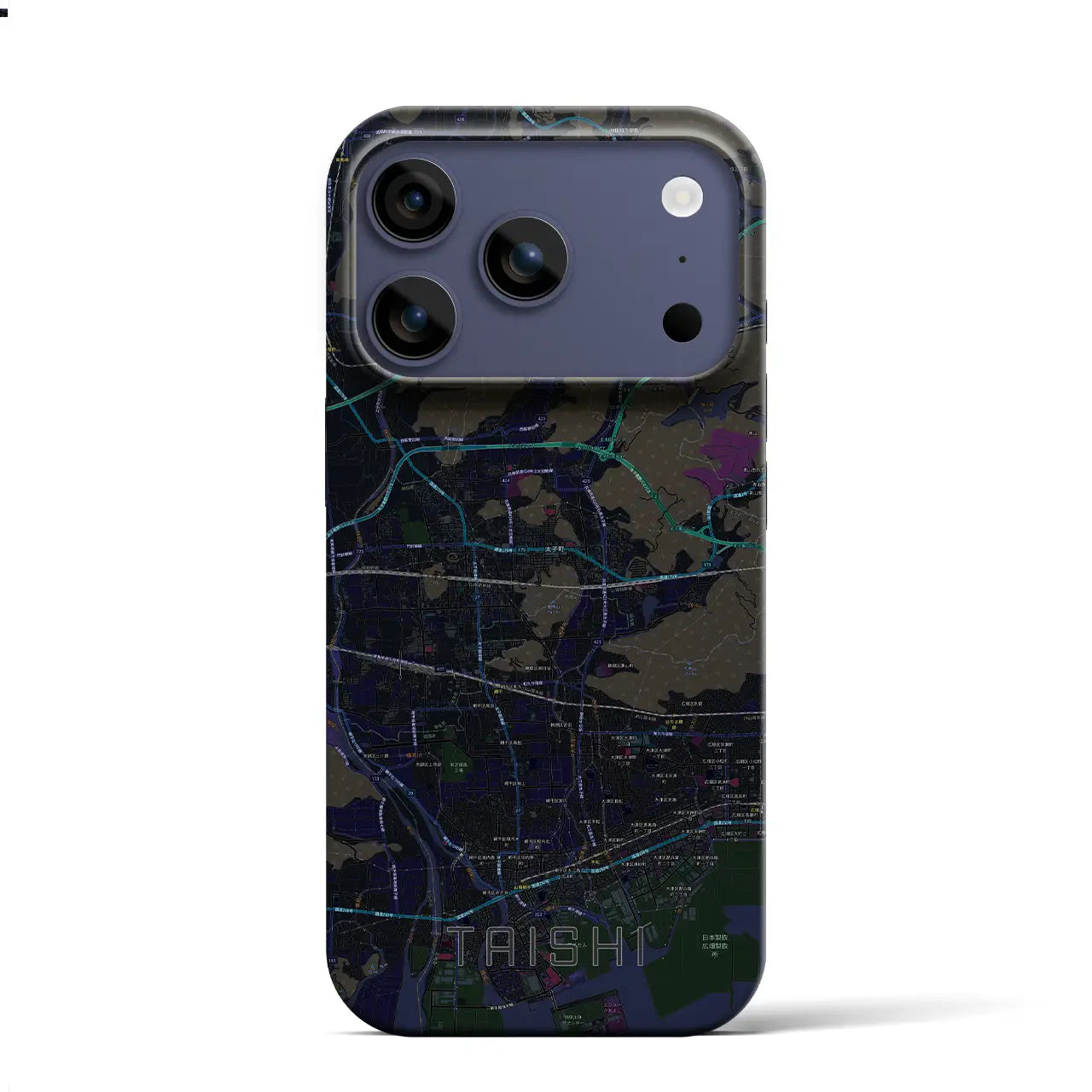 【太子(兵庫県)】地図柄iPhoneケース(バックカバータイプ)