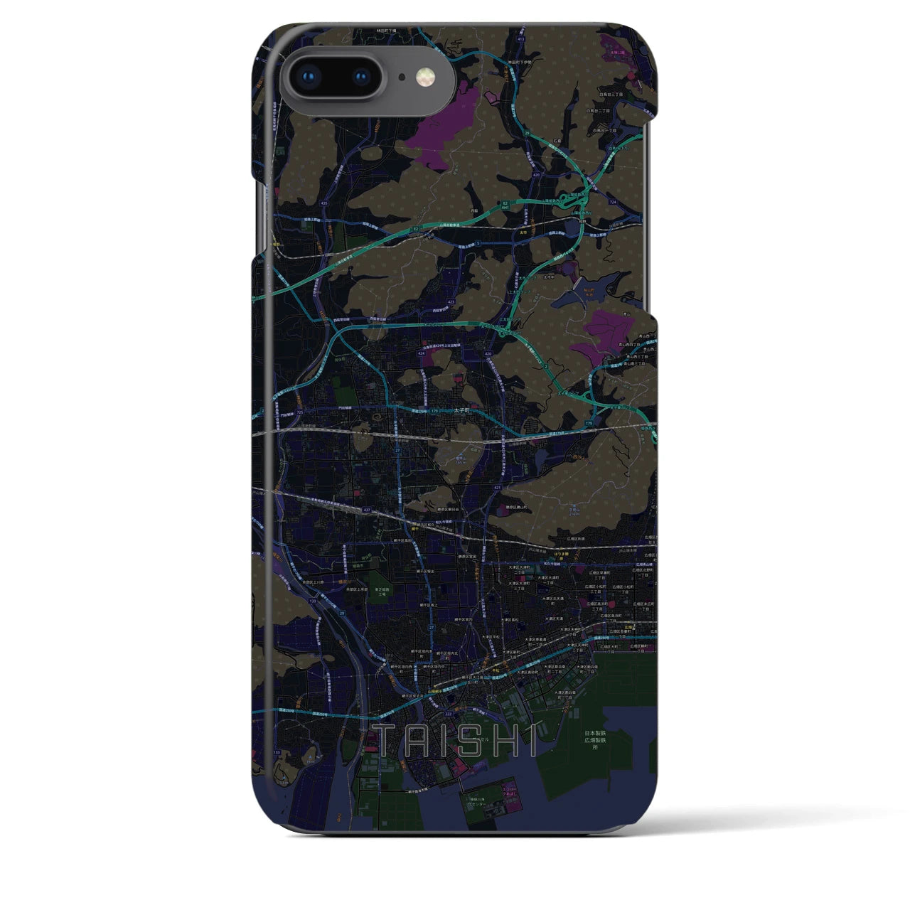 【太子(兵庫県)】地図柄iPhoneケース(バックカバータイプ)