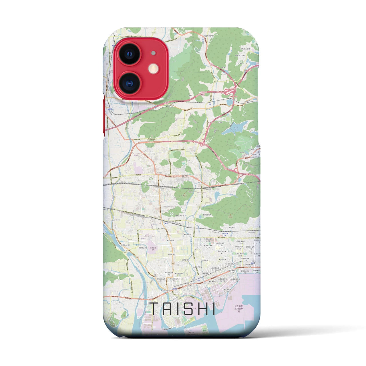 【太子(兵庫県)】地図柄iPhoneケース(バックカバータイプ)