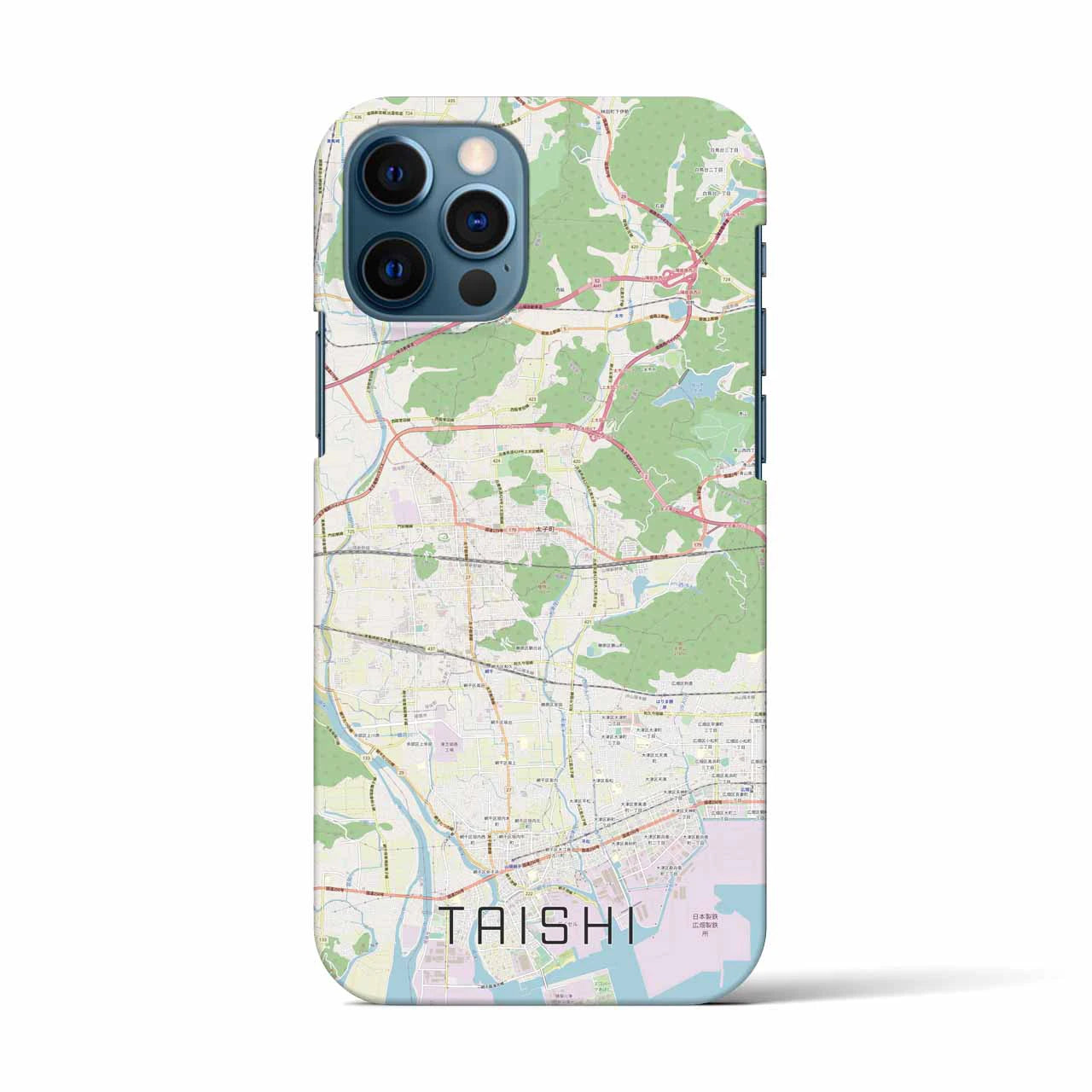 【太子(兵庫県)】地図柄iPhoneケース(バックカバータイプ)