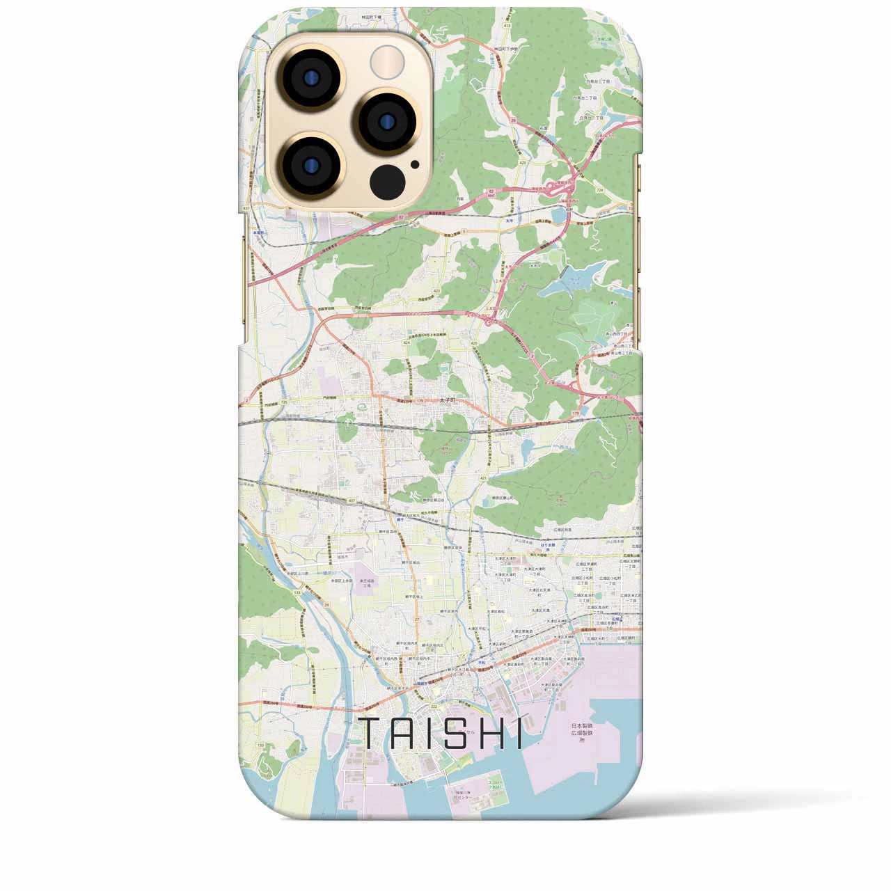 【太子(兵庫県)】地図柄iPhoneケース(バックカバータイプ)