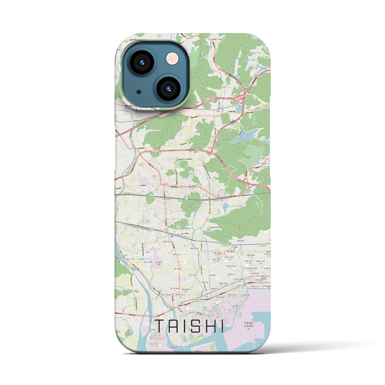【太子(兵庫県)】地図柄iPhoneケース(バックカバータイプ)