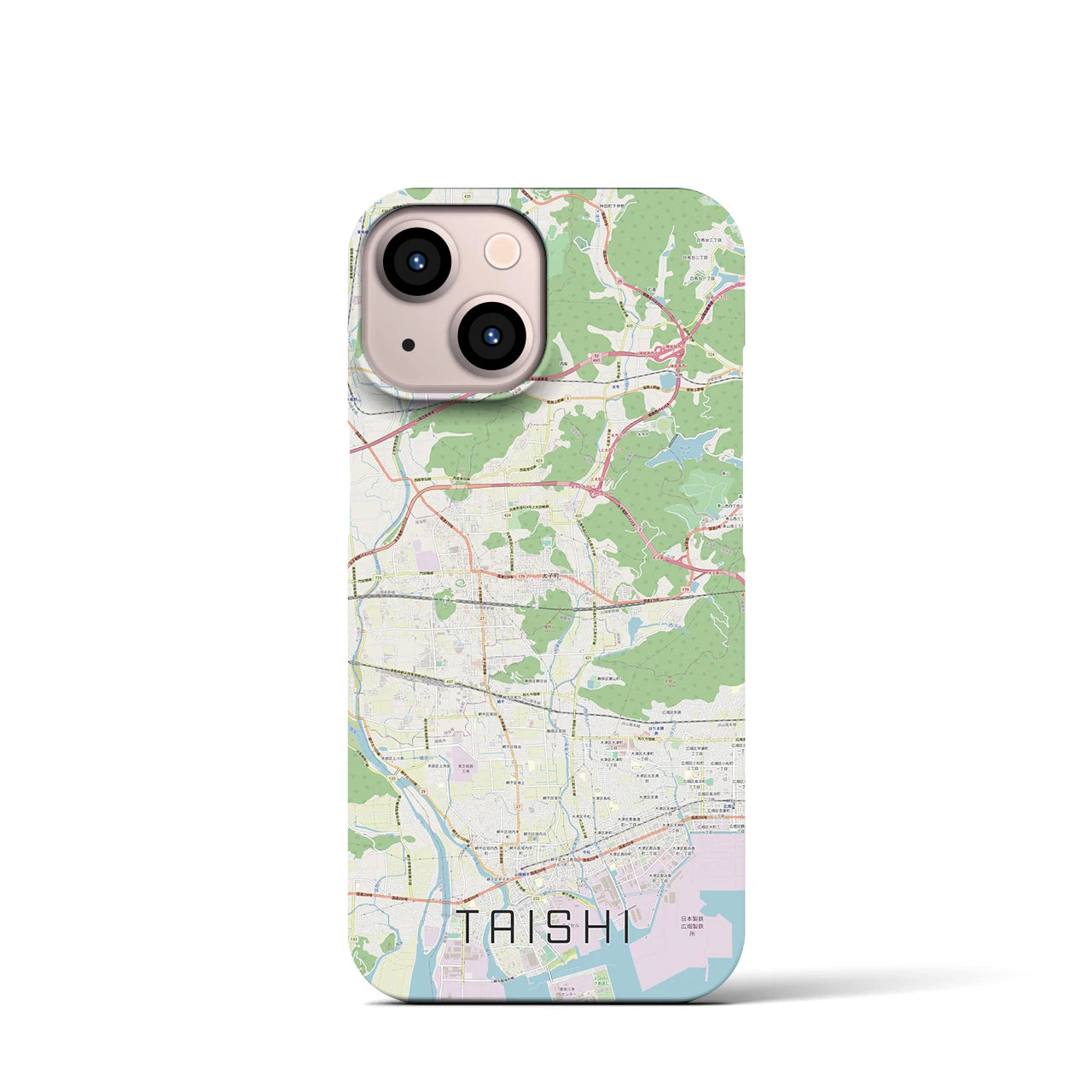 【太子(兵庫県)】地図柄iPhoneケース(バックカバータイプ)