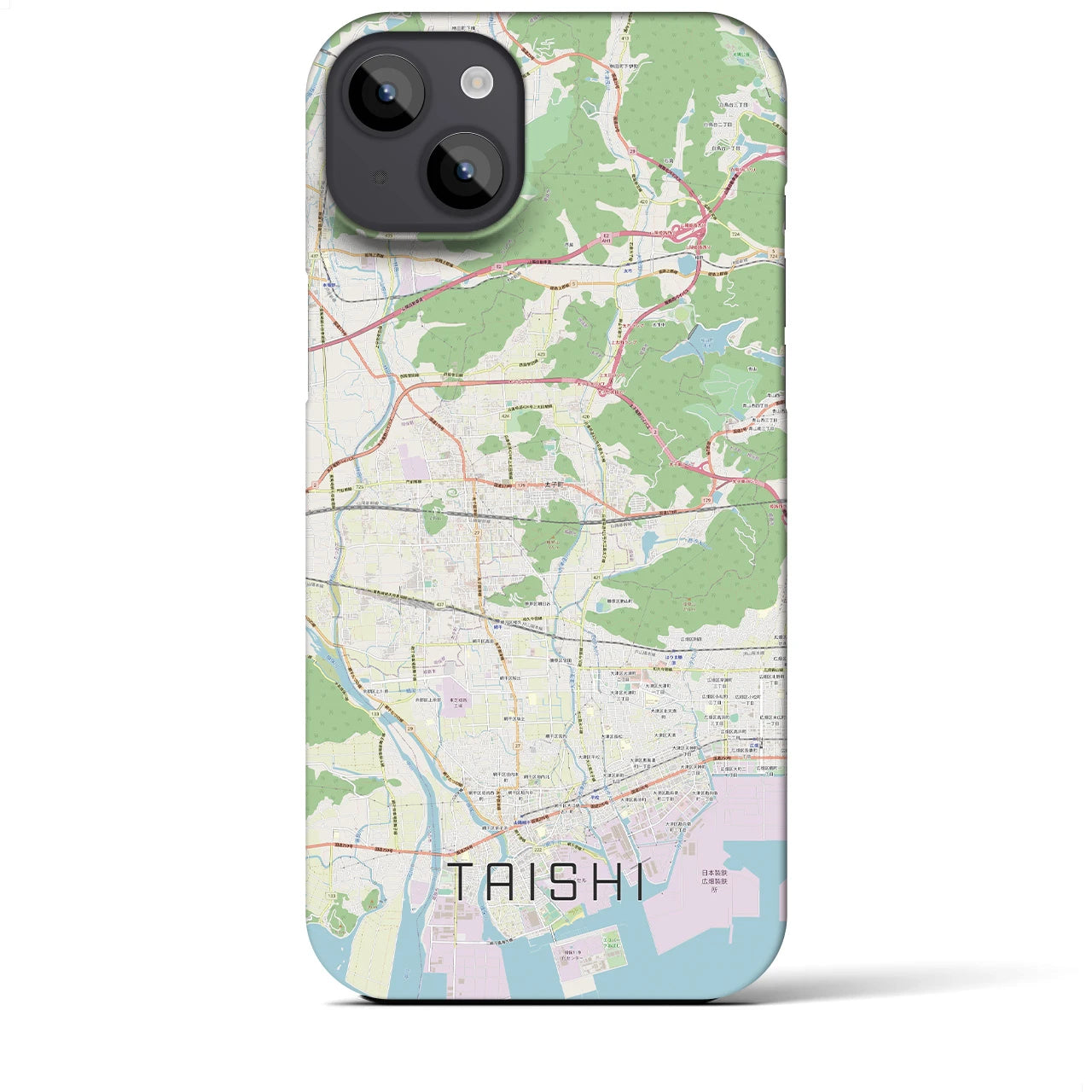【太子(兵庫県)】地図柄iPhoneケース(バックカバータイプ)