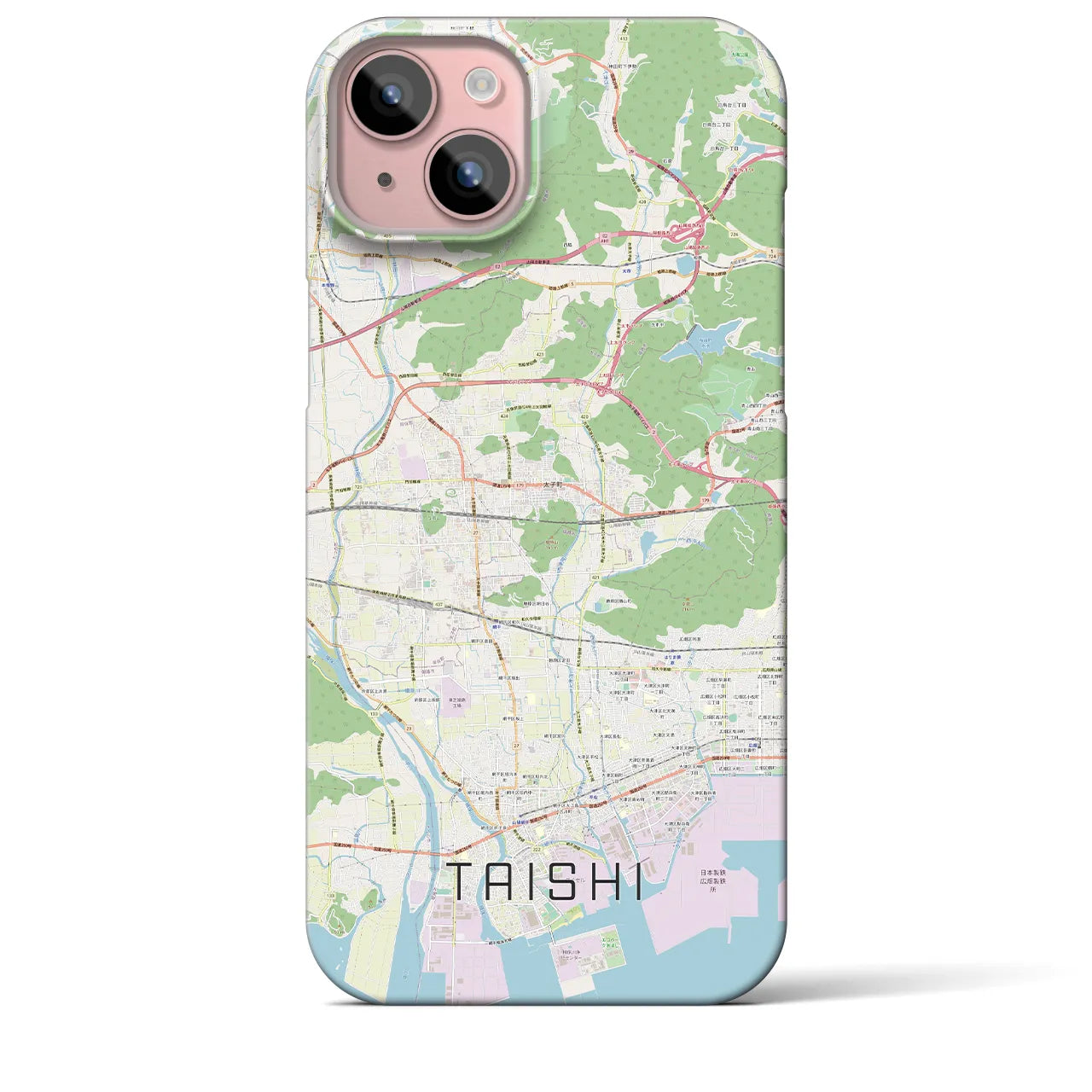 【太子(兵庫県)】地図柄iPhoneケース(バックカバータイプ)