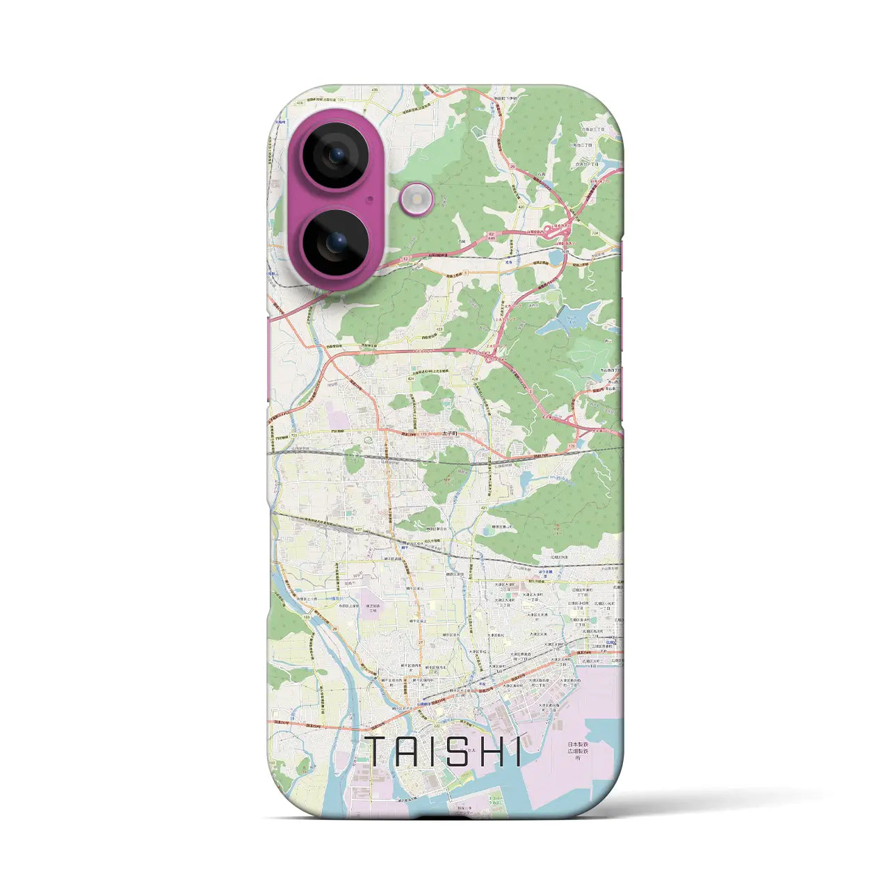 【太子(兵庫県)】地図柄iPhoneケース(バックカバータイプ)