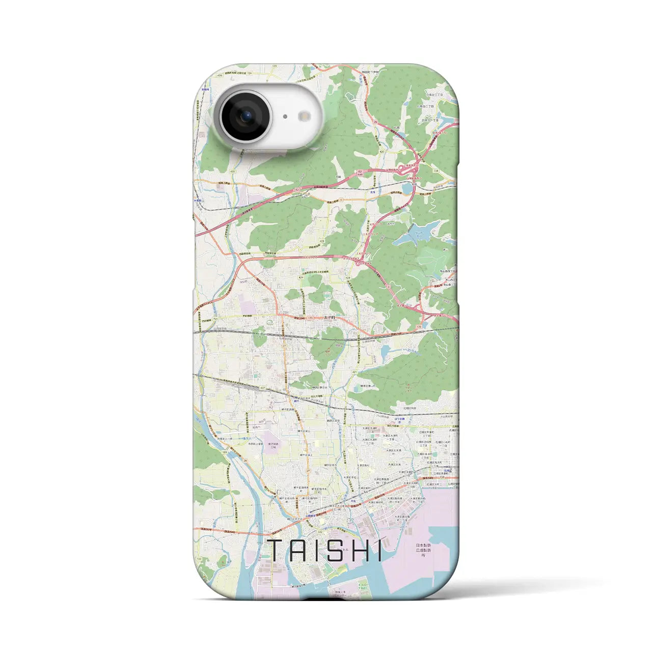【太子(兵庫県)】地図柄iPhoneケース(バックカバータイプ)