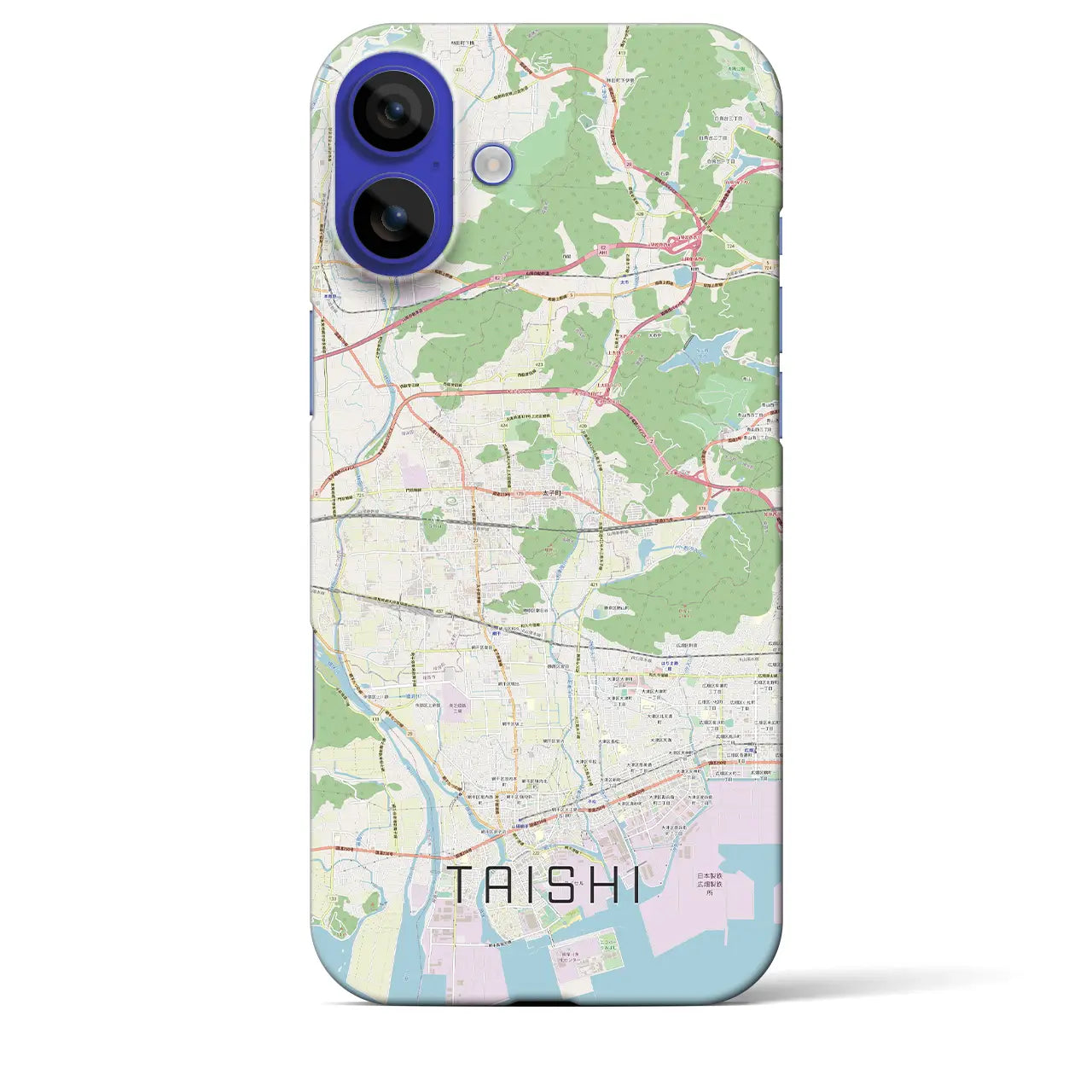 【太子(兵庫県)】地図柄iPhoneケース(バックカバータイプ)