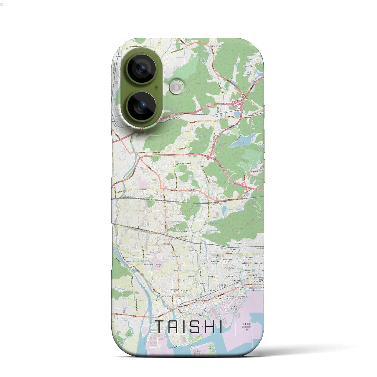 【太子(兵庫県)】地図柄iPhoneケース(バックカバータイプ)ブラック・iPhone 17 Pro Max 用