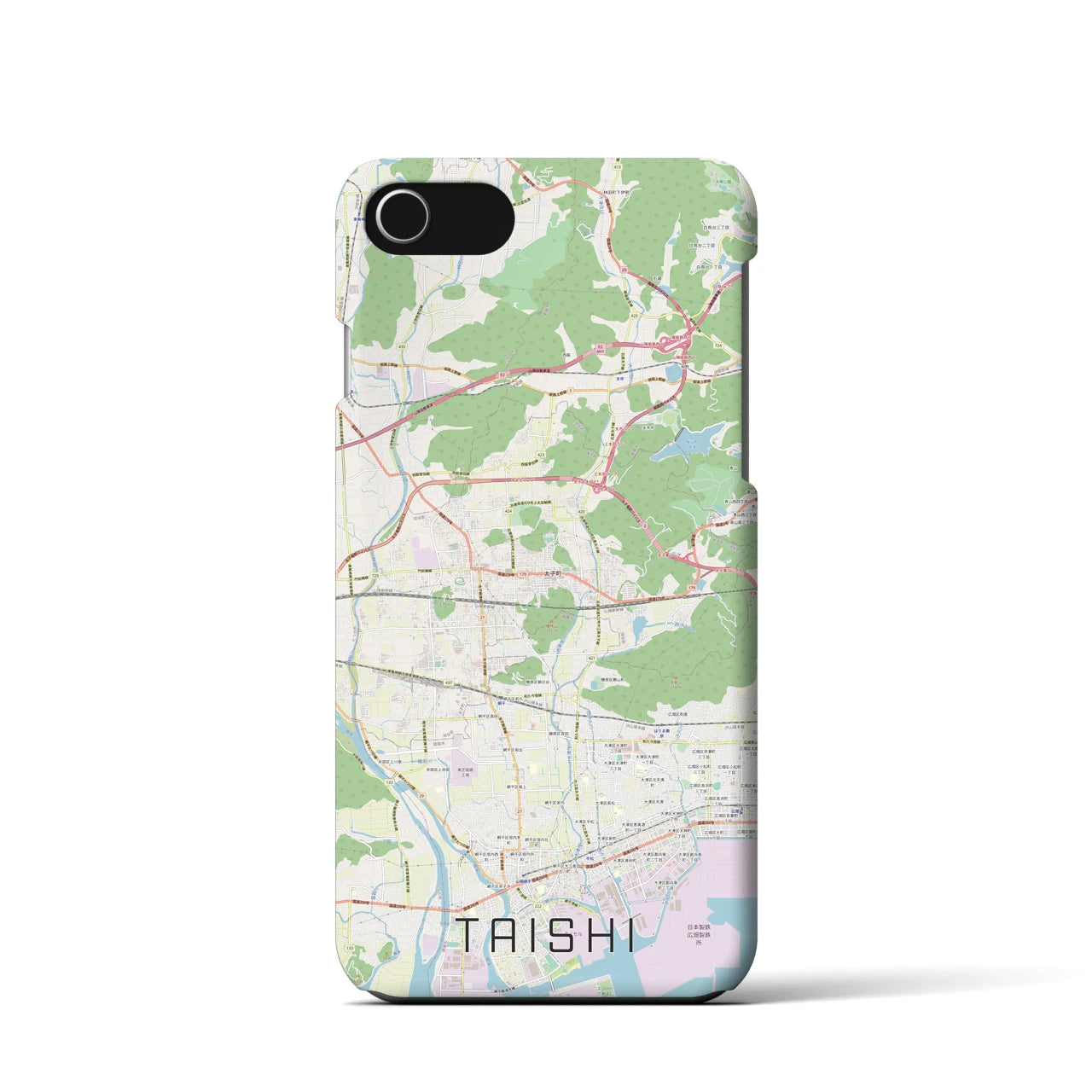 【太子(兵庫県)】地図柄iPhoneケース(バックカバータイプ)