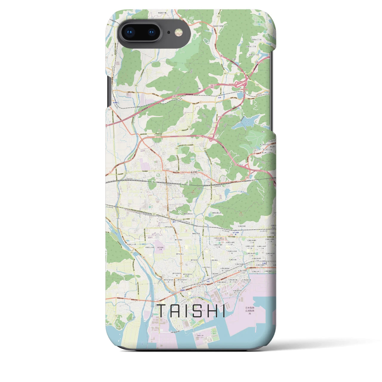 【太子(兵庫県)】地図柄iPhoneケース(バックカバータイプ)