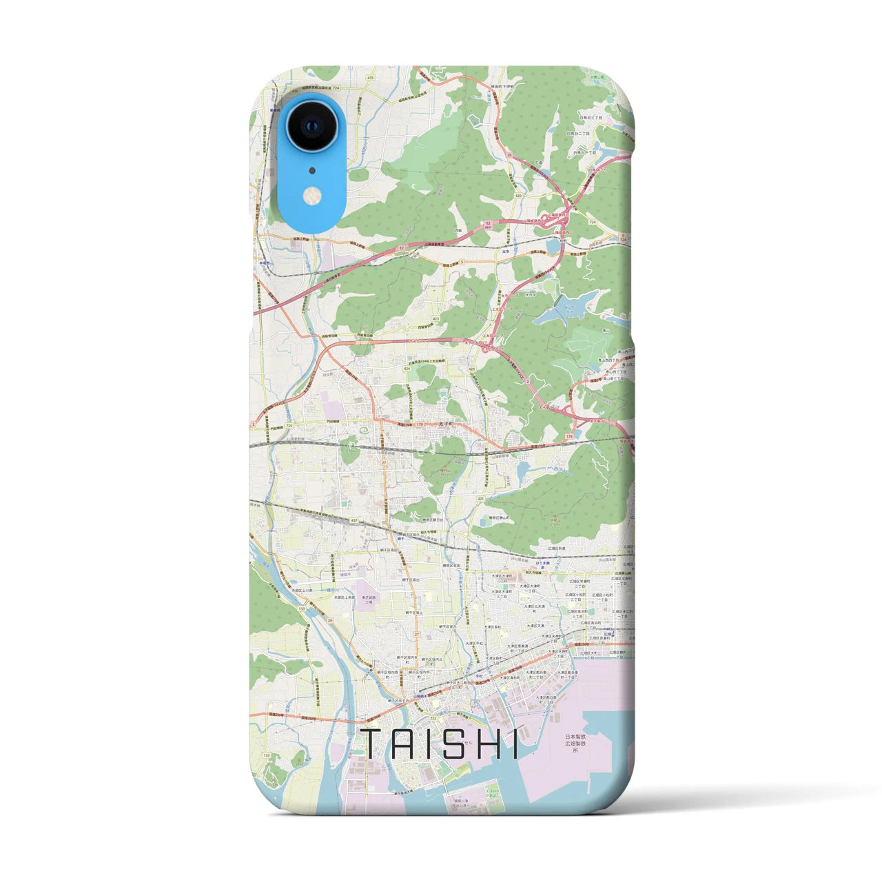 【太子(兵庫県)】地図柄iPhoneケース(バックカバータイプ)