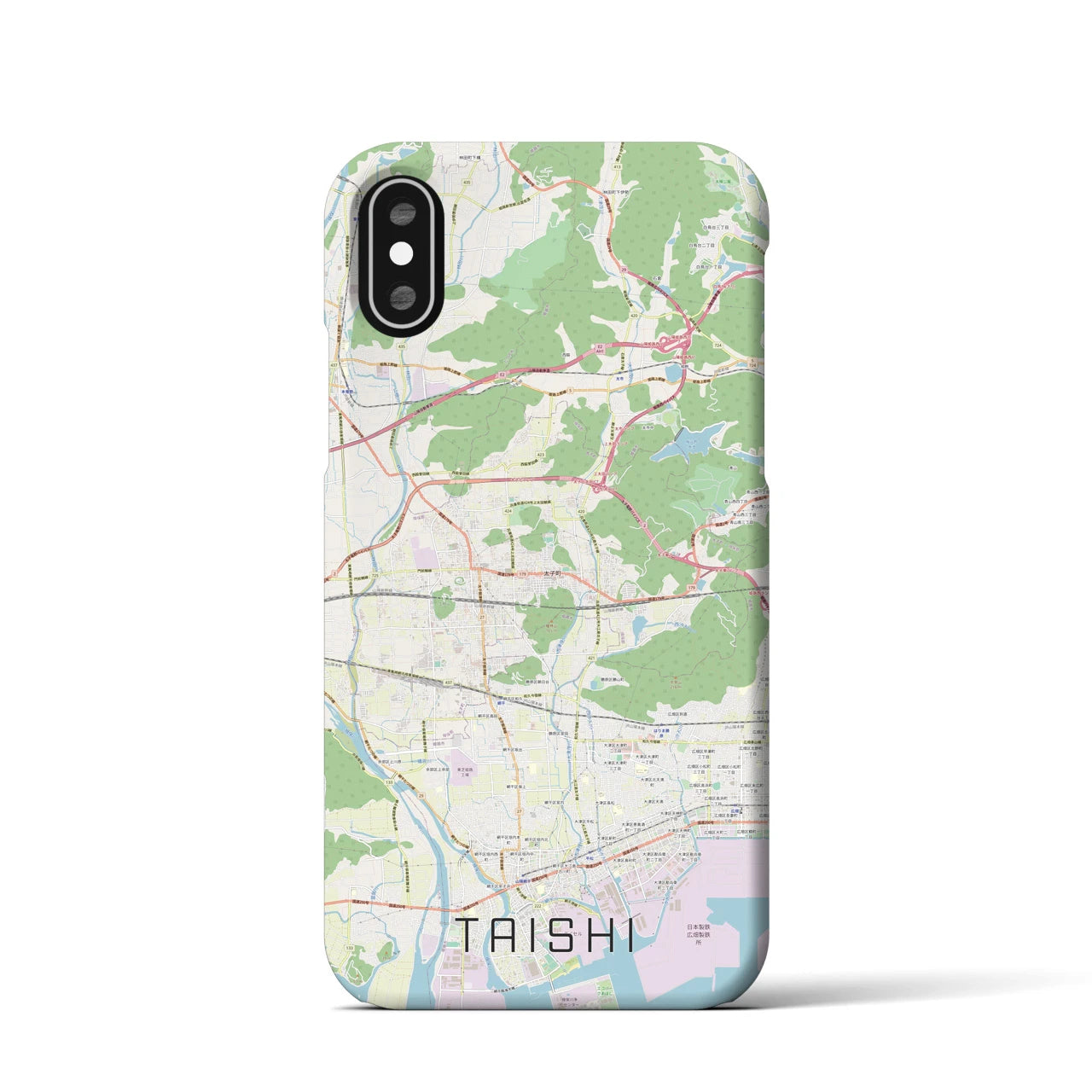 【太子(兵庫県)】地図柄iPhoneケース(バックカバータイプ)