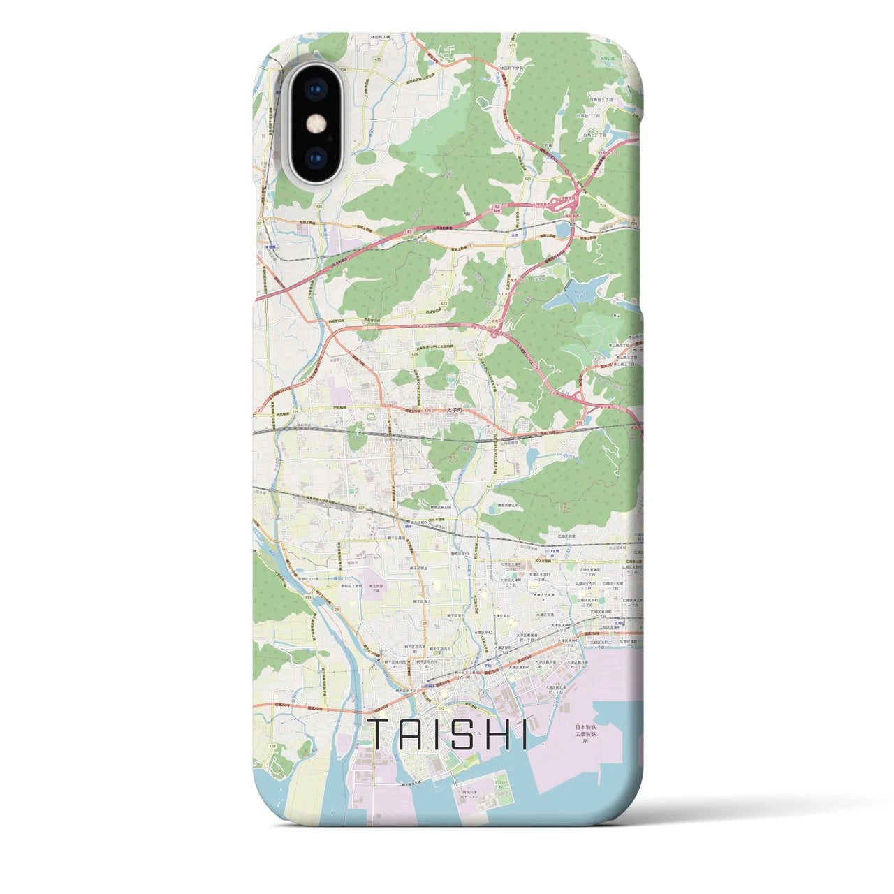 【太子(兵庫県)】地図柄iPhoneケース(バックカバータイプ)