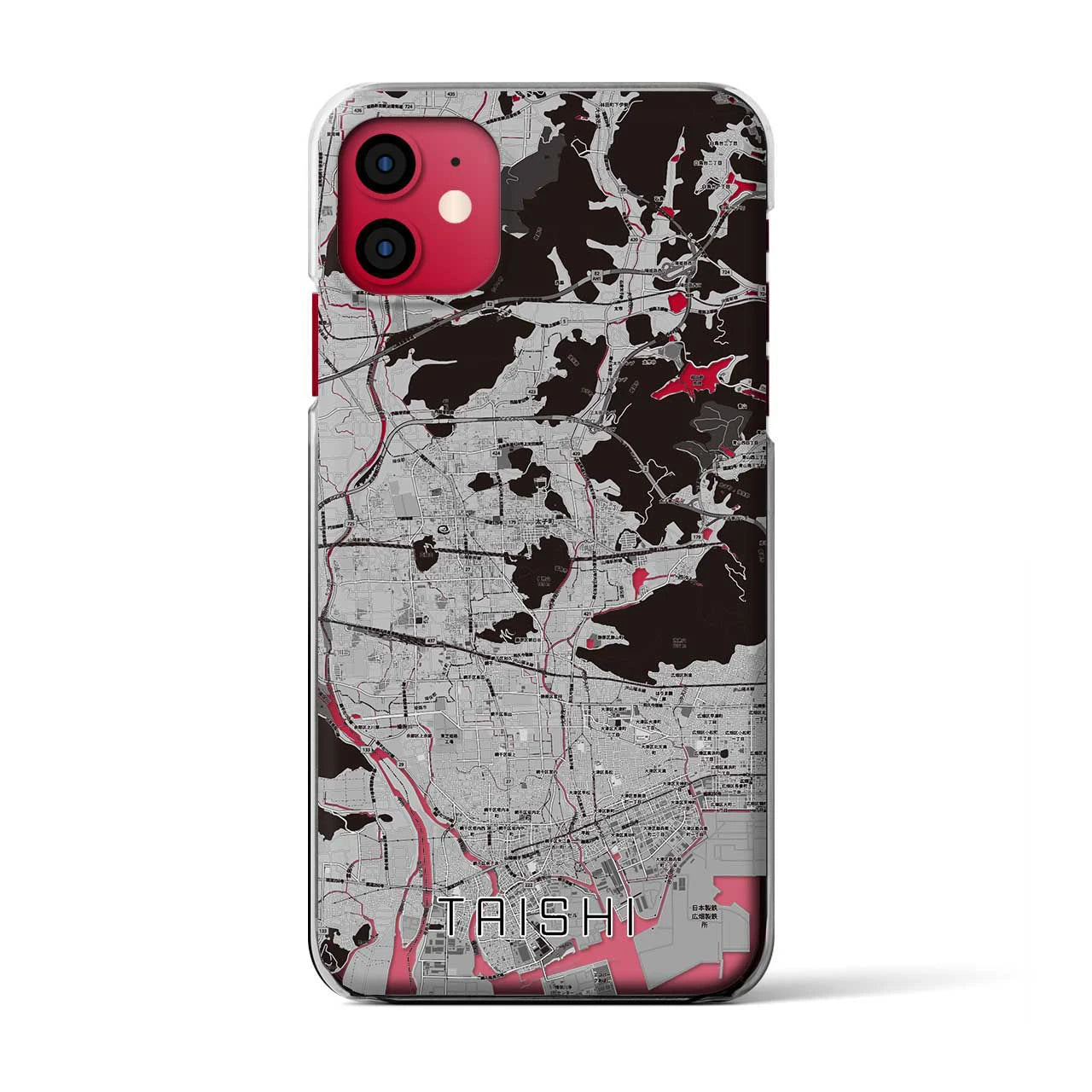 【太子(兵庫県)】地図柄iPhoneケース(クリアタイプ)