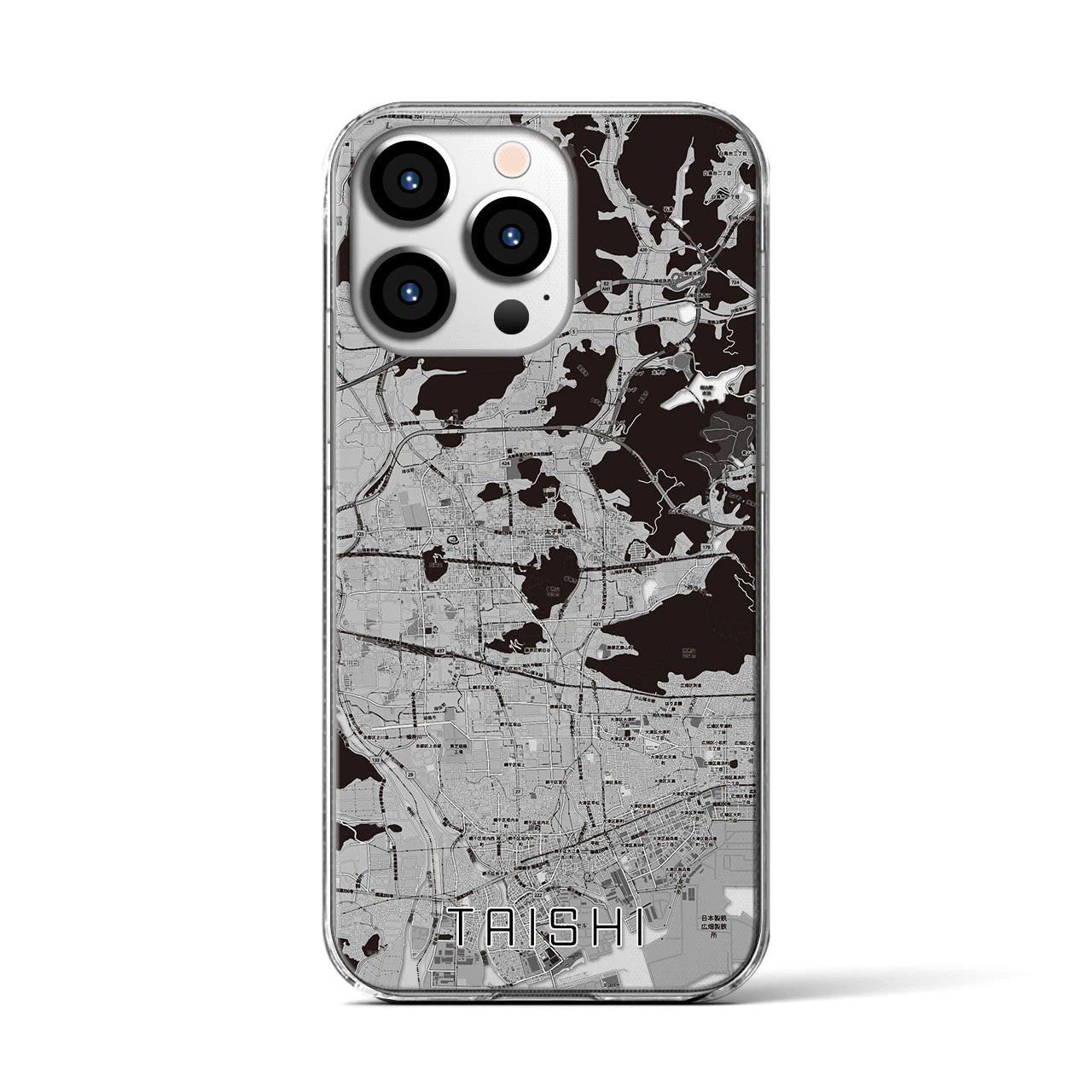 【太子(兵庫県)】地図柄iPhoneケース(クリアタイプ)