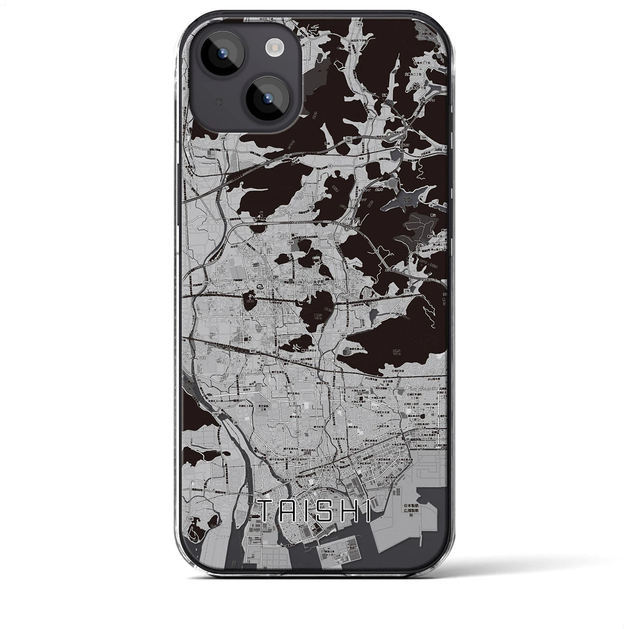 【太子(兵庫県)】地図柄iPhoneケース(クリアタイプ)