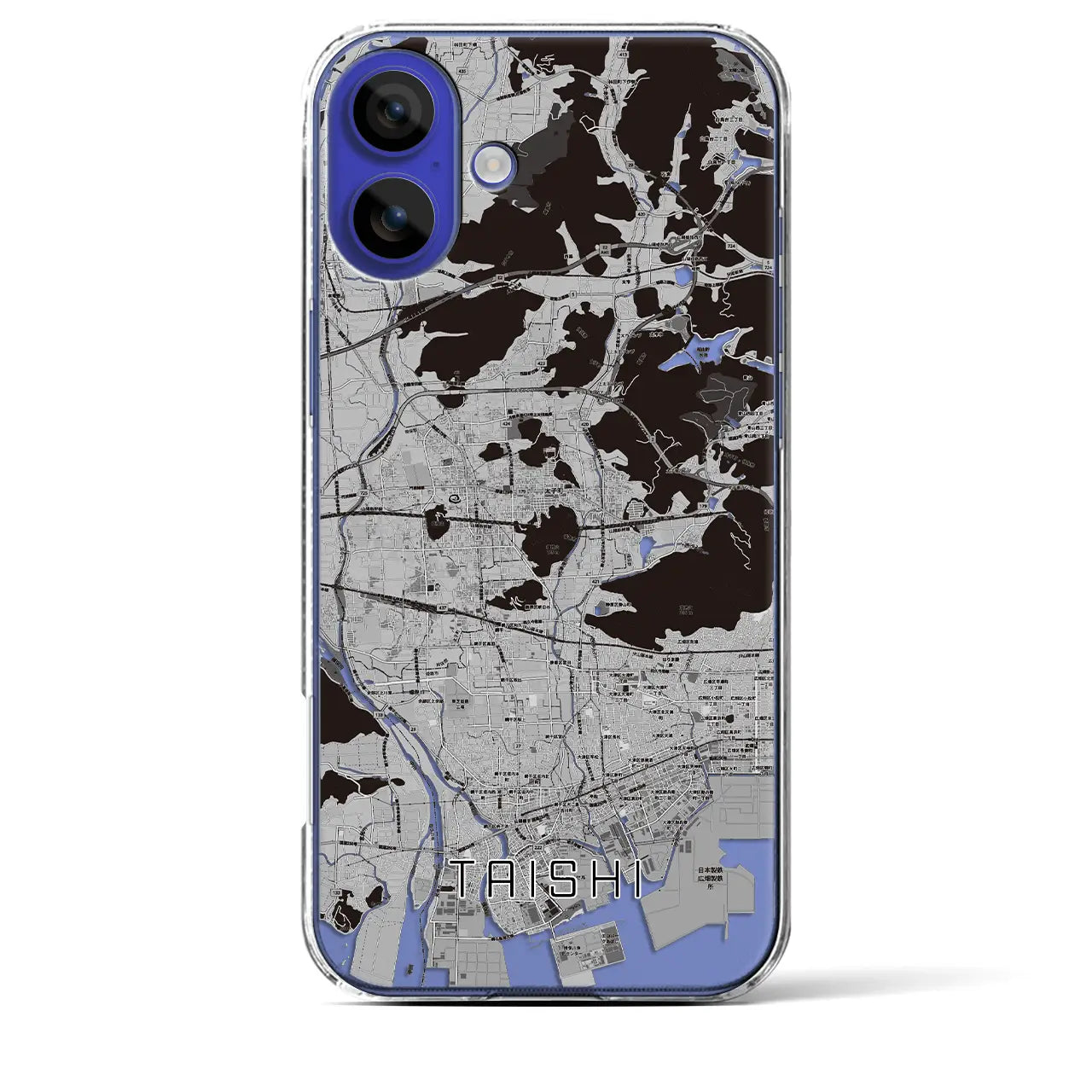 【太子(兵庫県)】地図柄iPhoneケース(クリアタイプ)