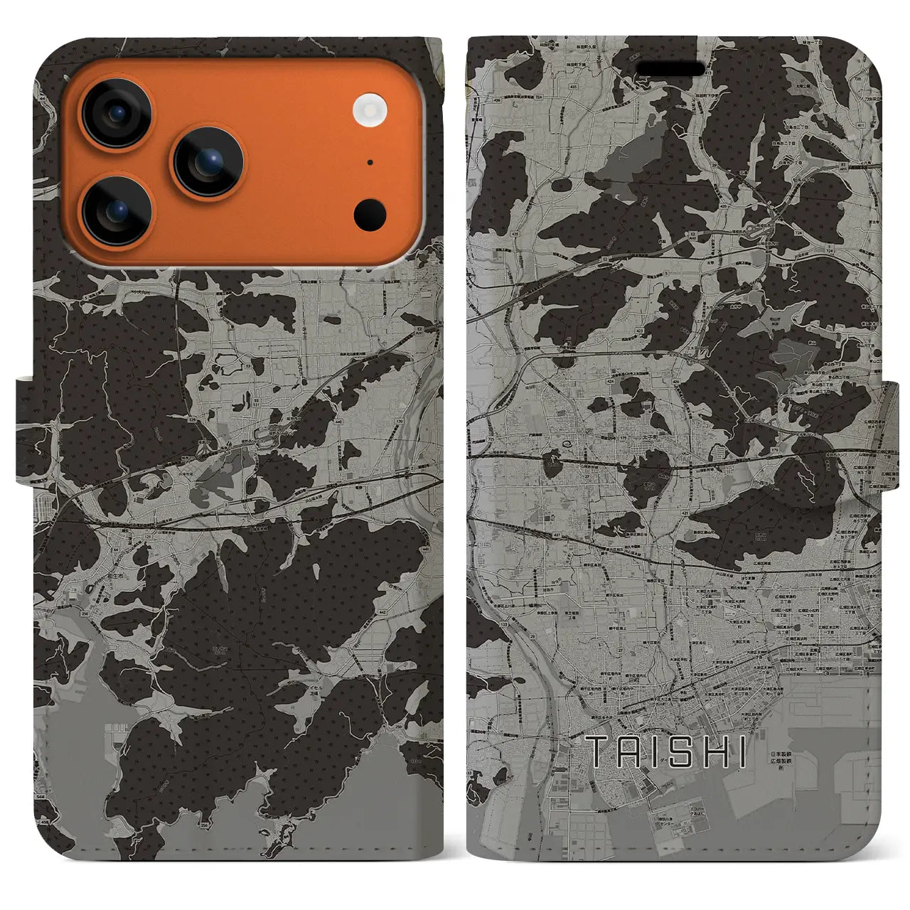 【太子(兵庫県)】地図柄iPhoneケース(手帳タイプ)