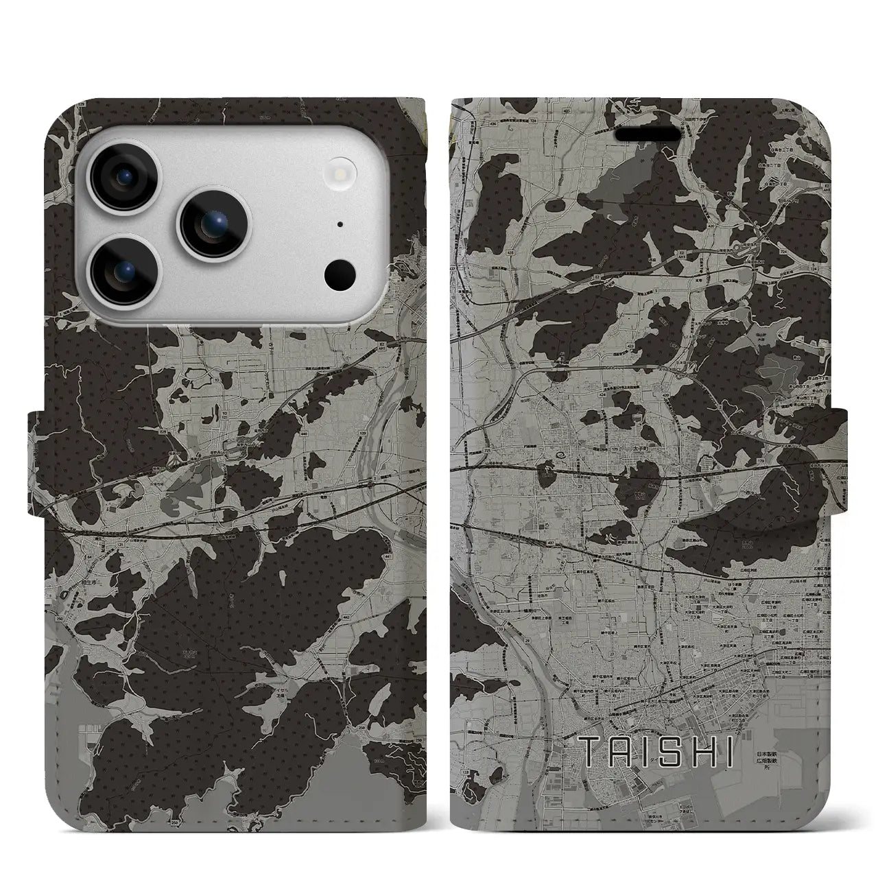 【太子(兵庫県)】地図柄iPhoneケース(手帳タイプ)