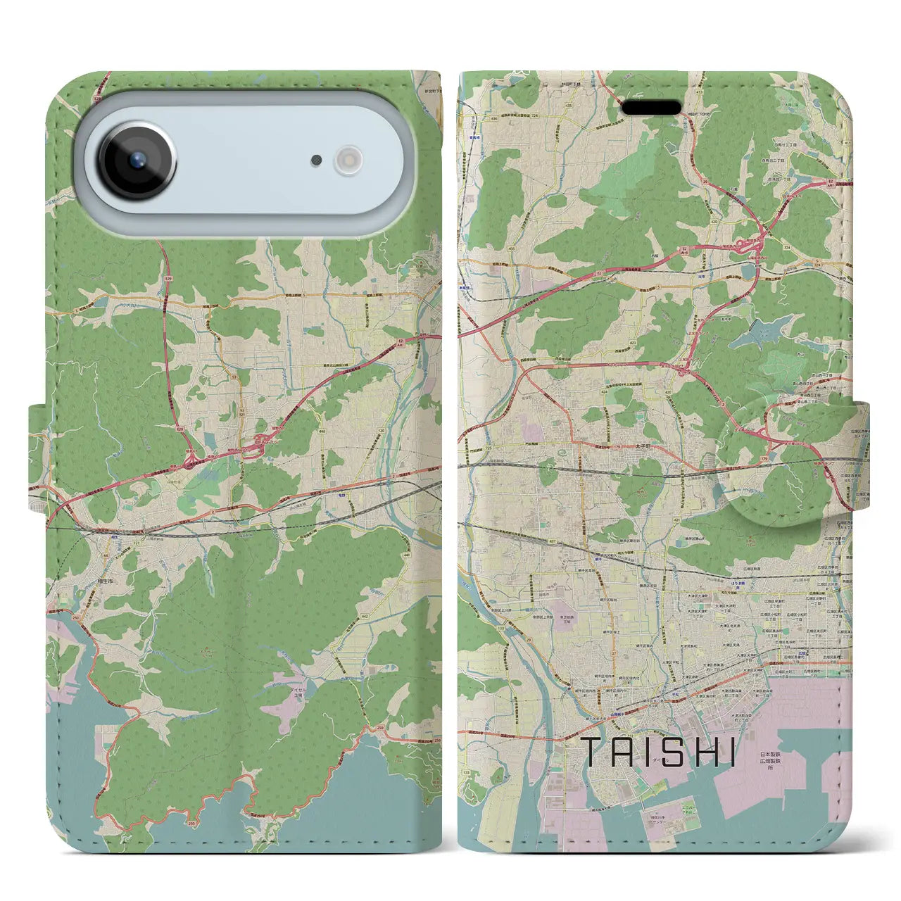 【太子(兵庫県)】地図柄iPhoneケース(手帳タイプ)