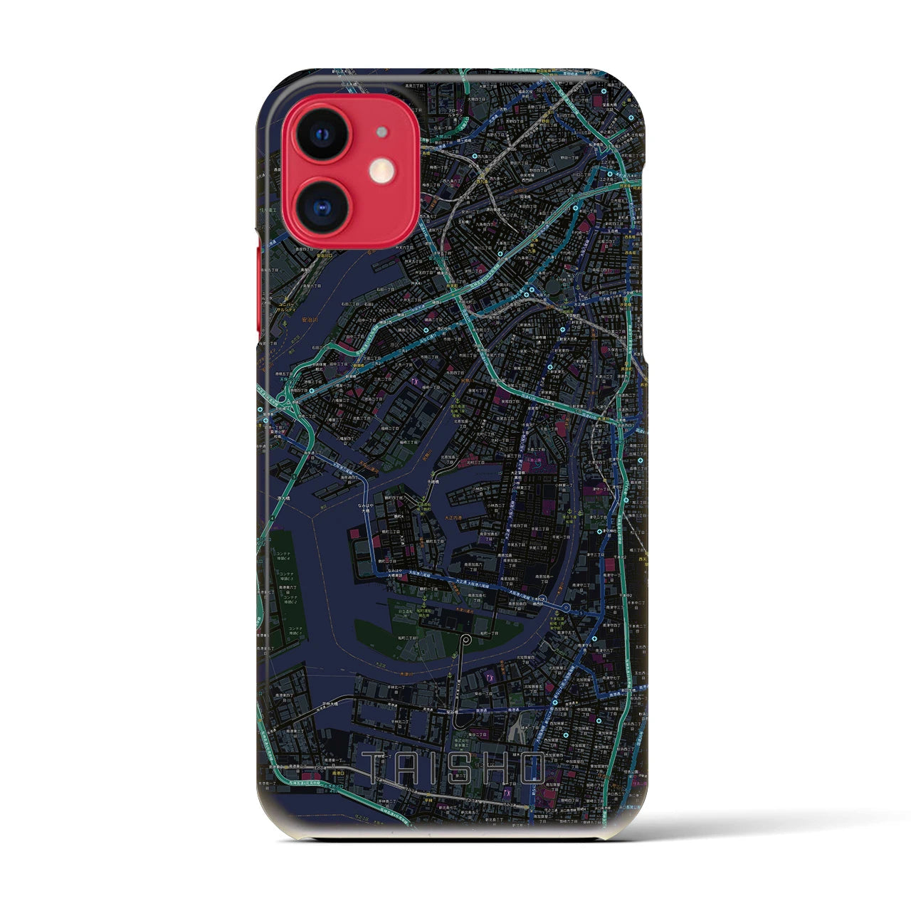【大正(大阪府)】地図柄iPhoneケース(バックカバータイプ)