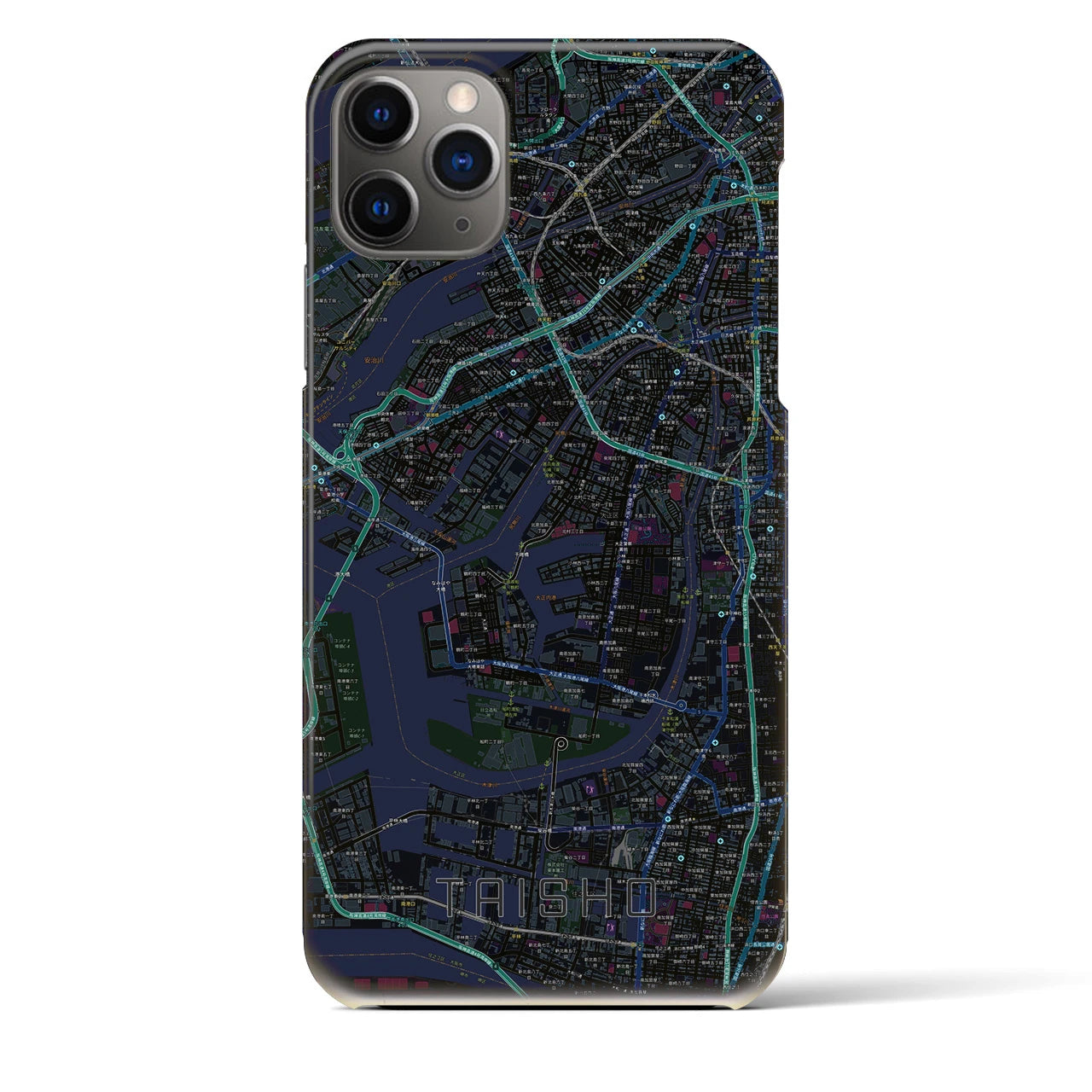 【大正(大阪府)】地図柄iPhoneケース(バックカバータイプ)