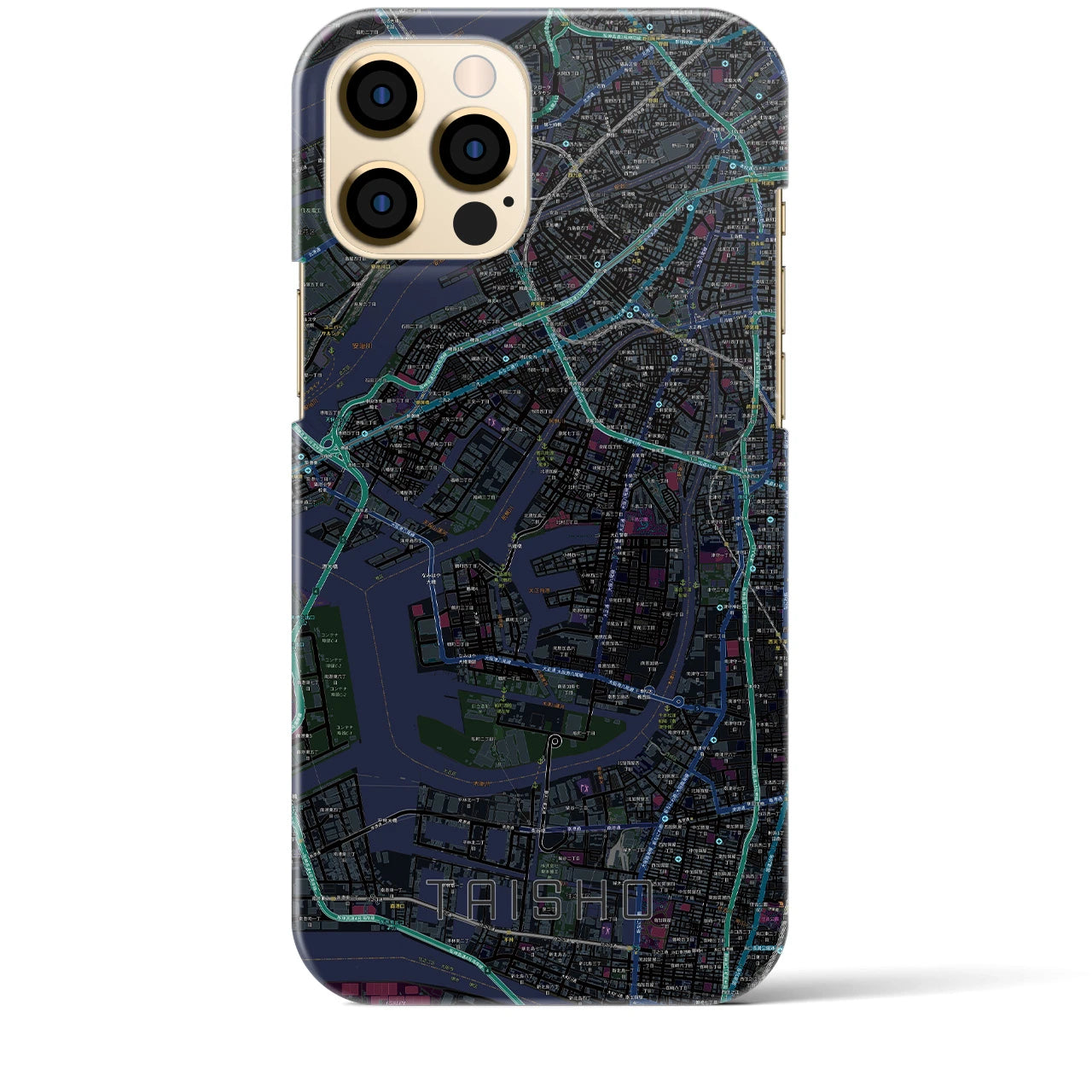 【大正(大阪府)】地図柄iPhoneケース(バックカバータイプ)