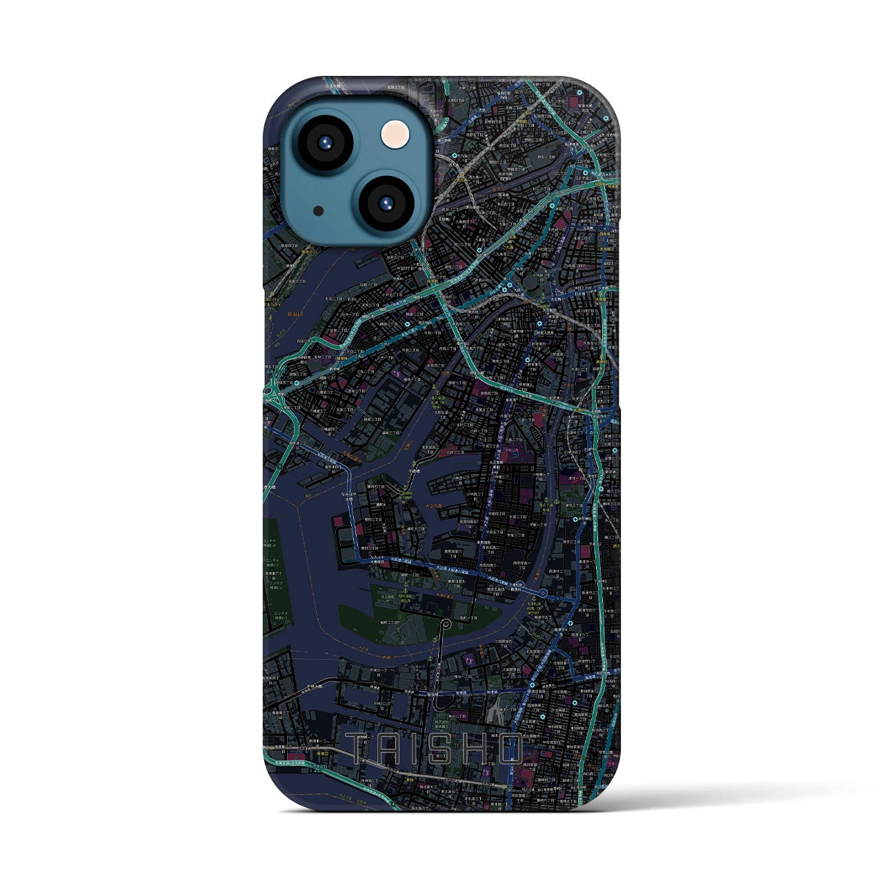 【大正(大阪府)】地図柄iPhoneケース(バックカバータイプ)