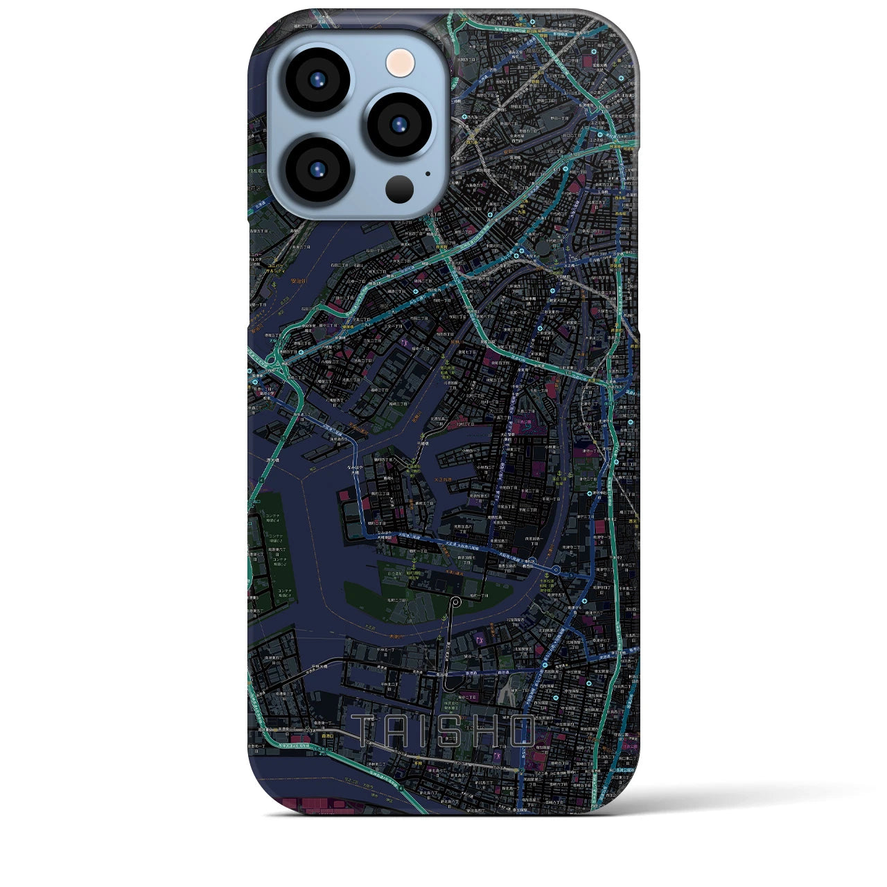 【大正(大阪府)】地図柄iPhoneケース(バックカバータイプ)