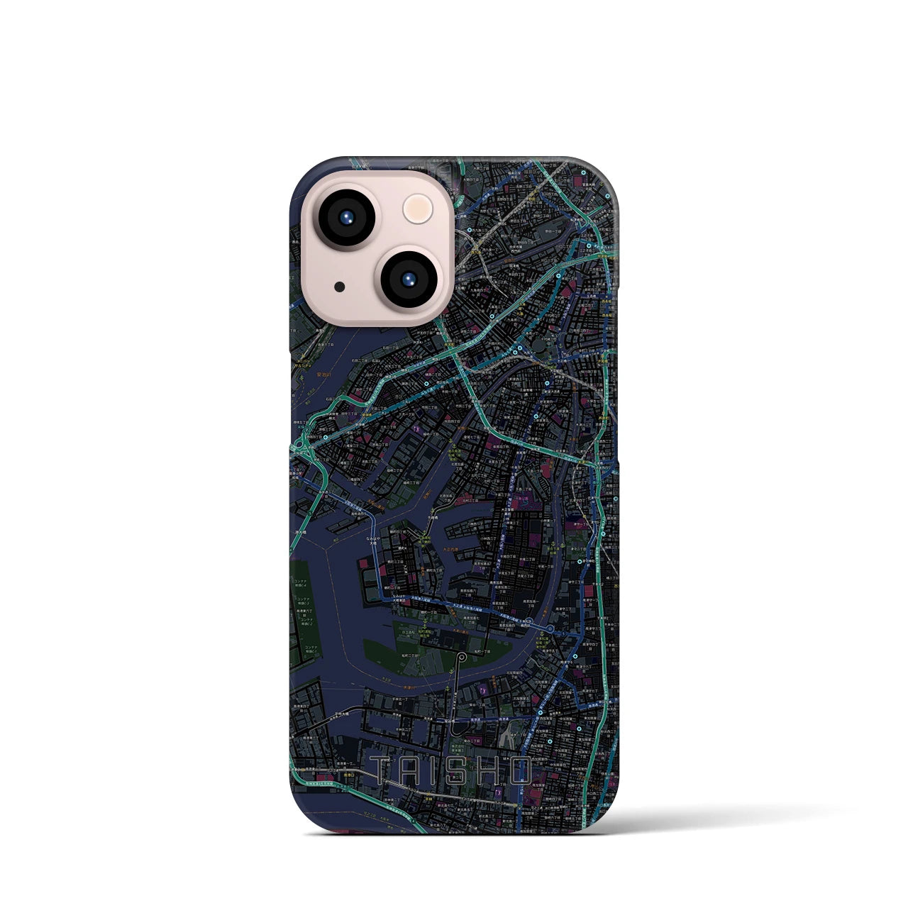 【大正(大阪府)】地図柄iPhoneケース(バックカバータイプ)